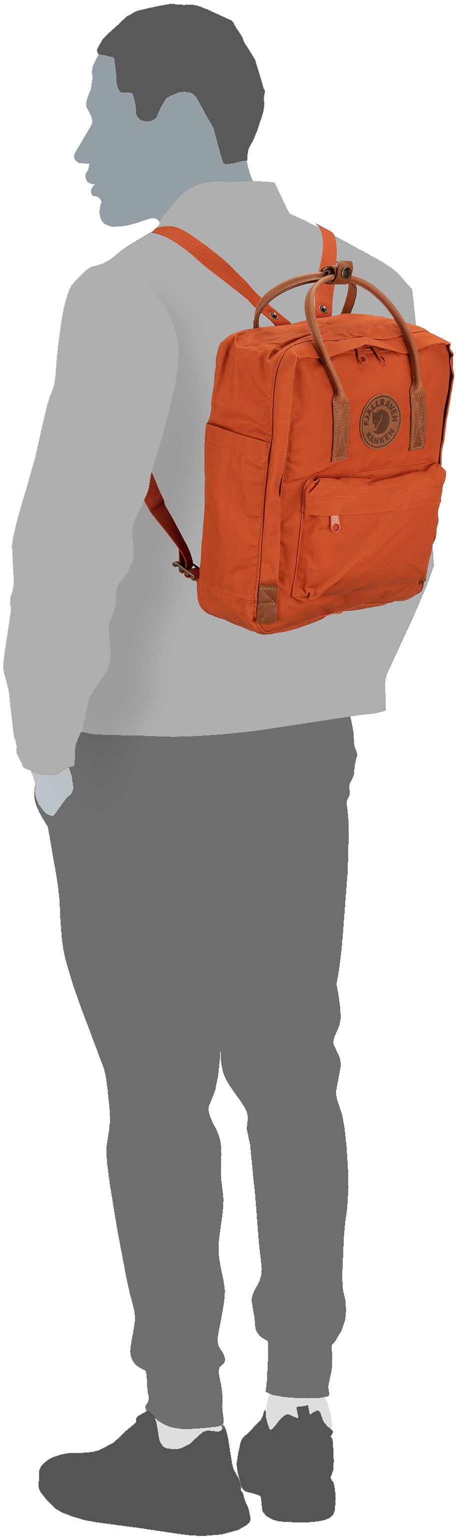 Fjällräven Kanken No.2 Navy Rucksack – Silhouettenansicht
