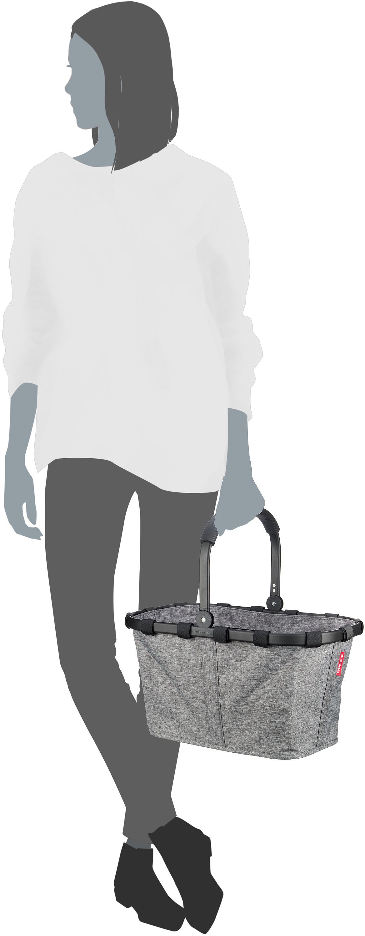 reisenthel carrybag frame twist Twist Blush Einkaufskorb – Silhouettenansicht
