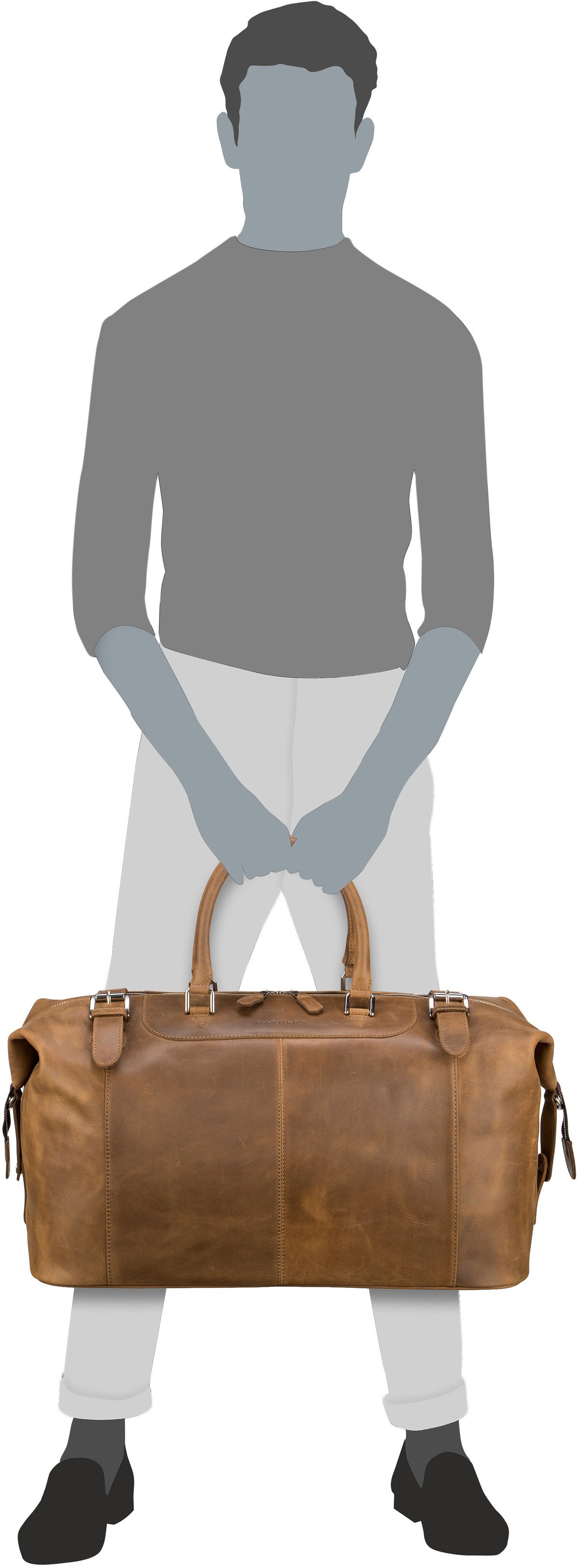 Harold's Toro 3467 Travelbag L Natur Weekender – Silhouettenansicht