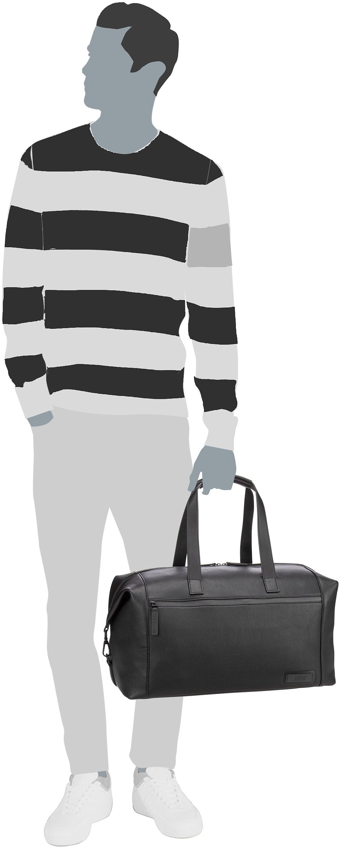 Jost Riga Travel Bag Black Weekender – Silhouettenansicht