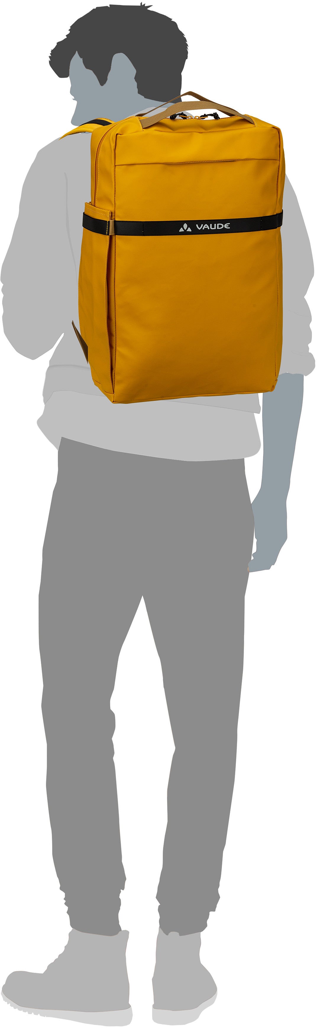 Vaude Mineo Transformer 20 Burnt Yellow Tasche – Silhouettenansicht