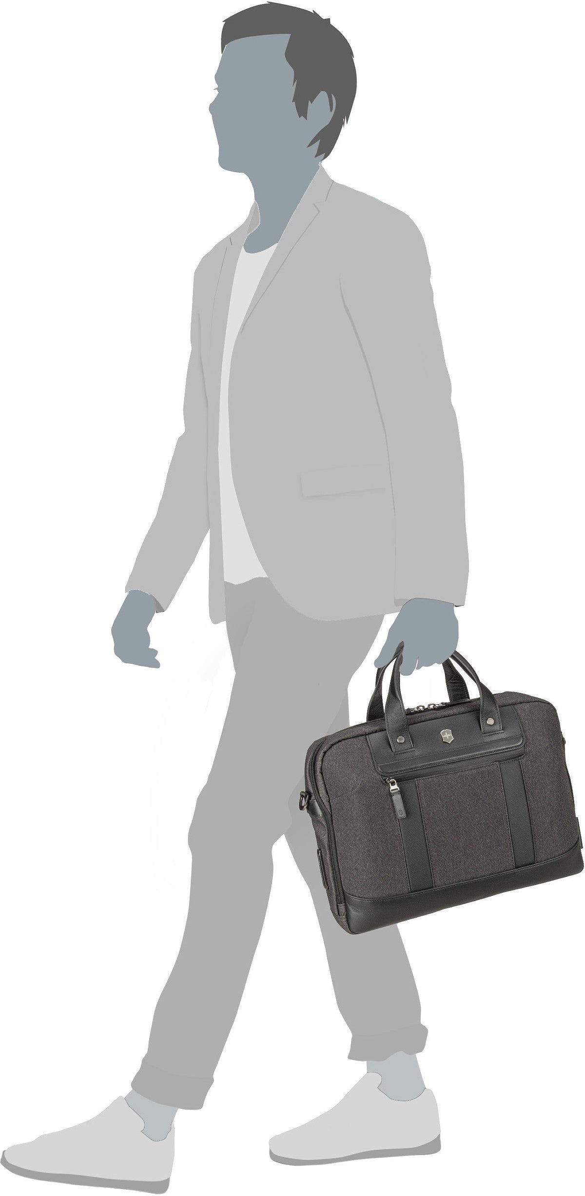 Victorinox Architecture Urban2 Black Aktentasche – Silhouettenansicht