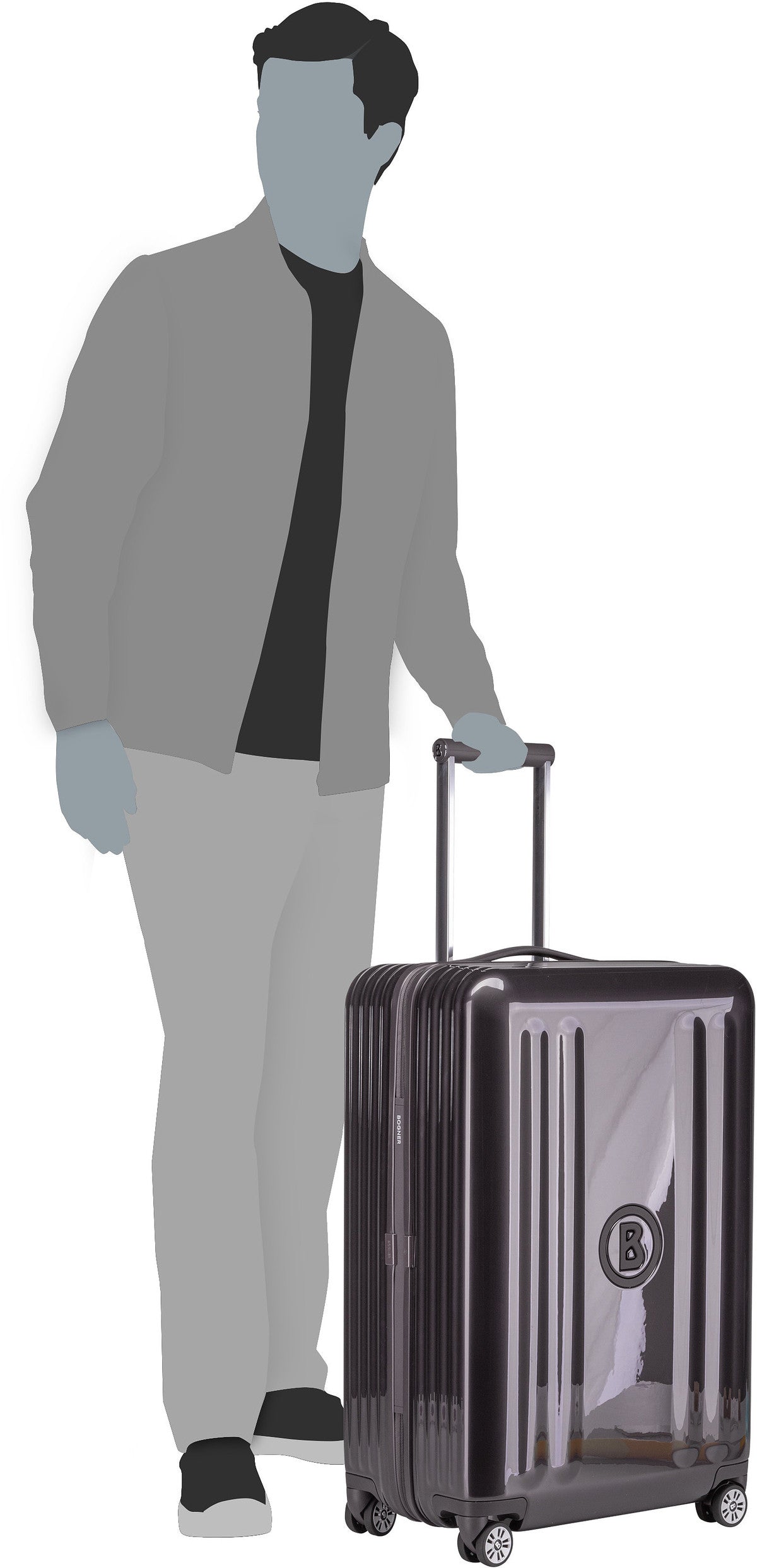 Bogner Piz C65 Trolleycase MVZ 4w White Koffer – Silhouettenansicht