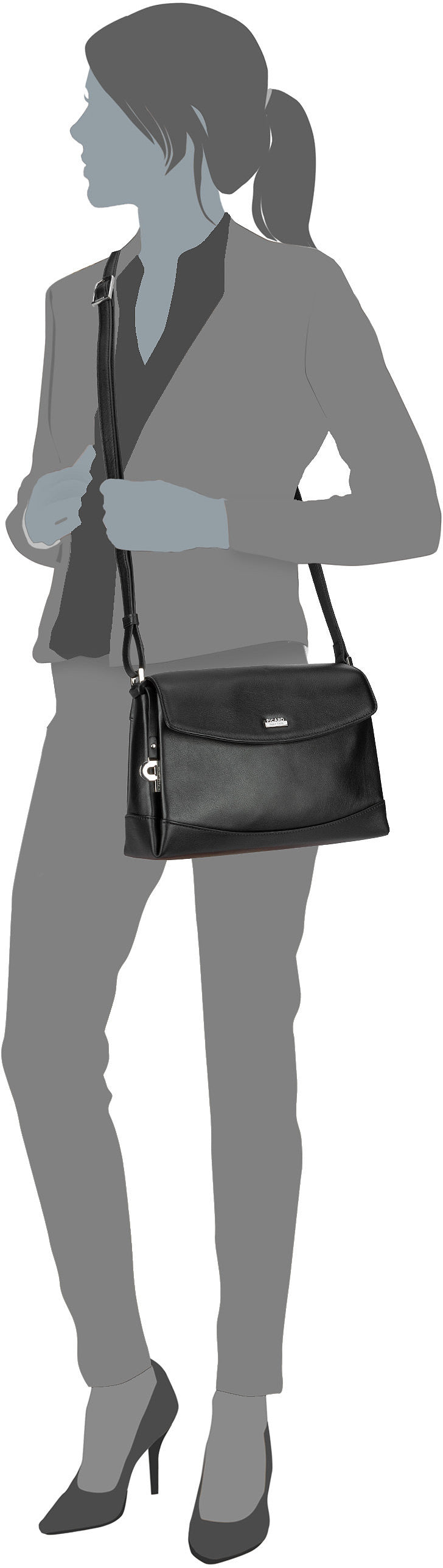 Picard Really 8207 Fuchsia Crossbody Bag – Silhouettenansicht