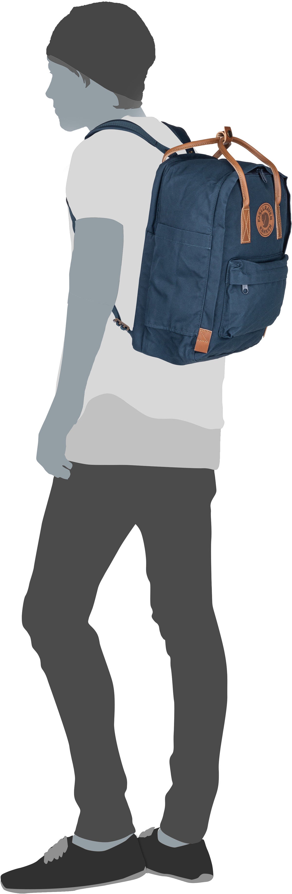 Fjällräven Kanken No.2 Laptop 15' Navy Rucksack – Silhouettenansicht