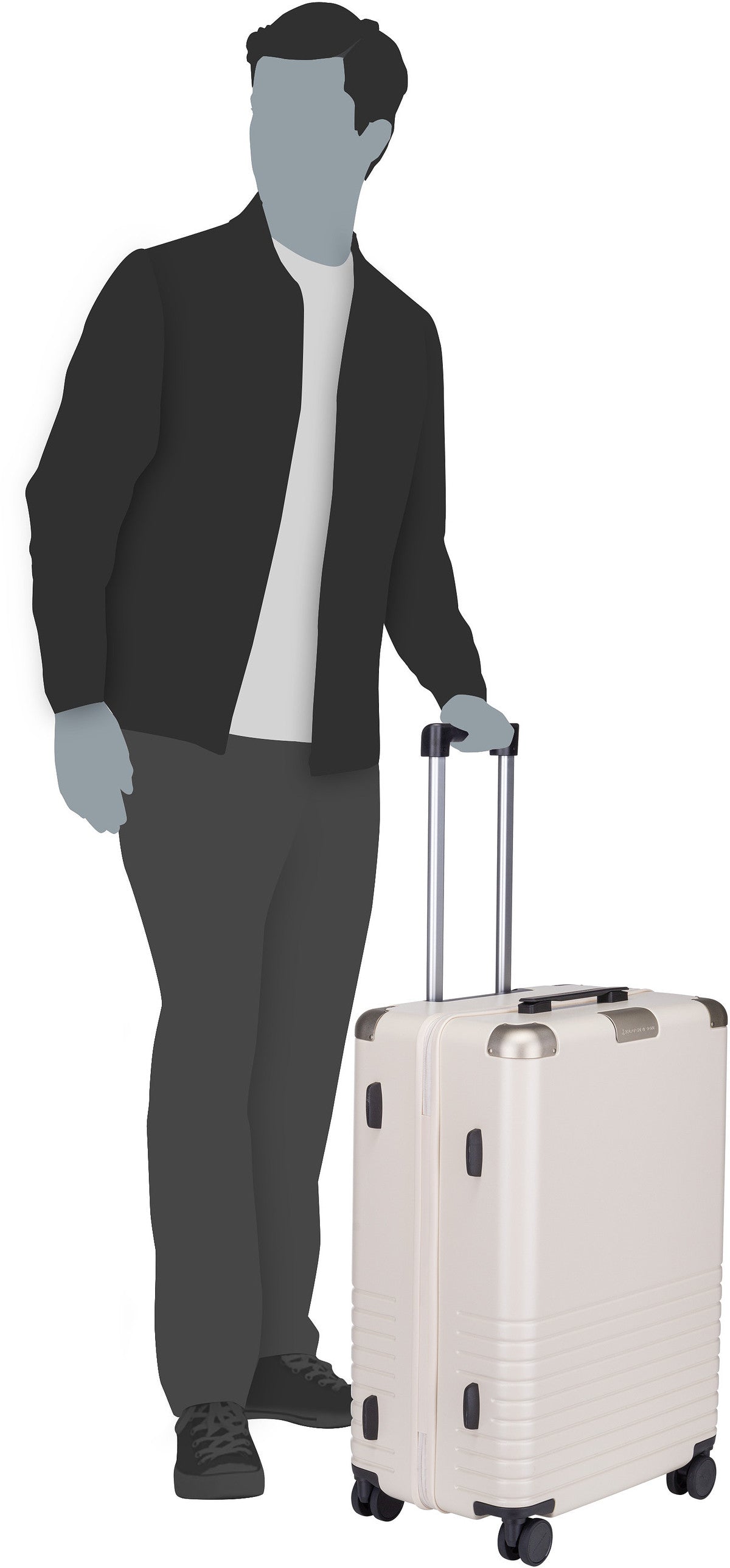 Kapten & Son Heathrow Check-In Dusty Pistachio Koffer – Silhouettenansicht