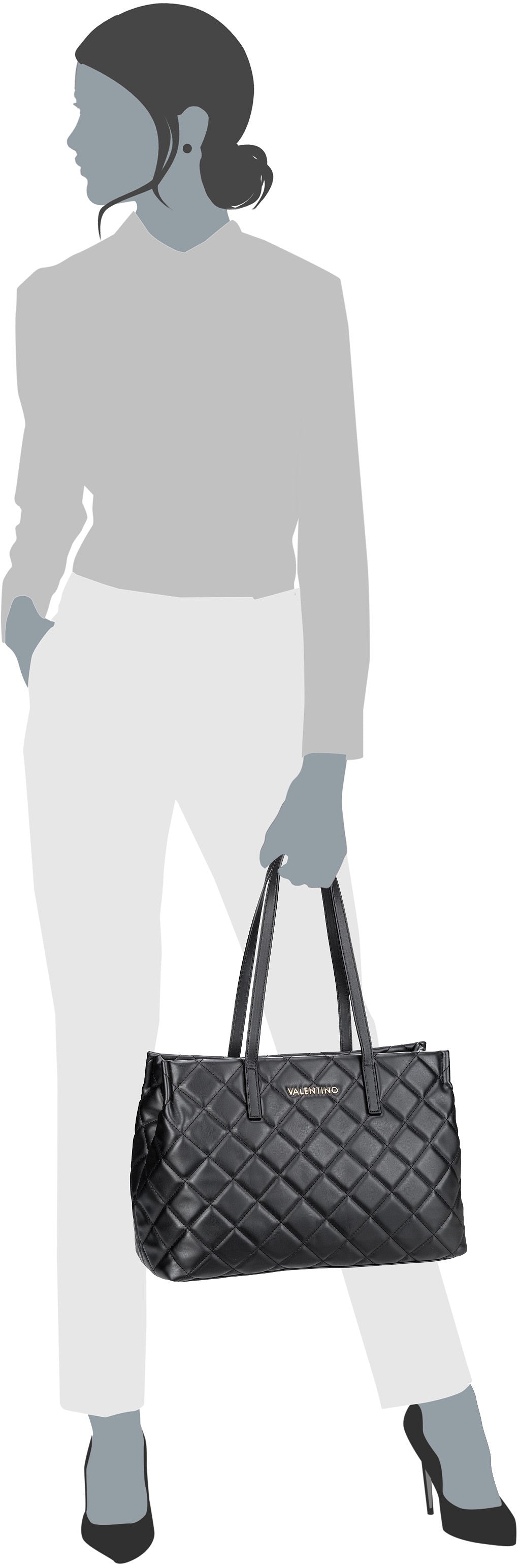 Valentino Ocarina K10R Bosco Shopper – Silhouettenansicht