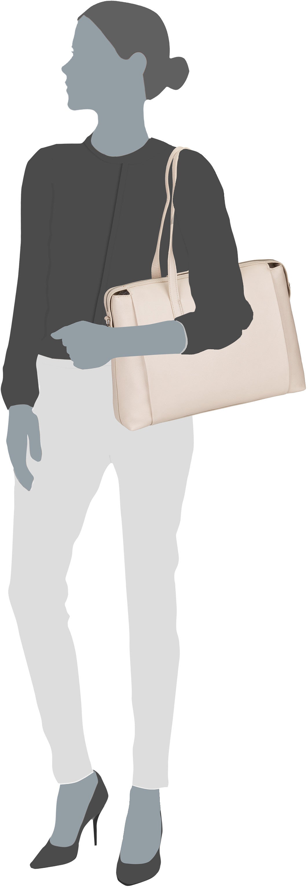 Picard Bali 1200 Schwarz Shopper – Silhouettenansicht