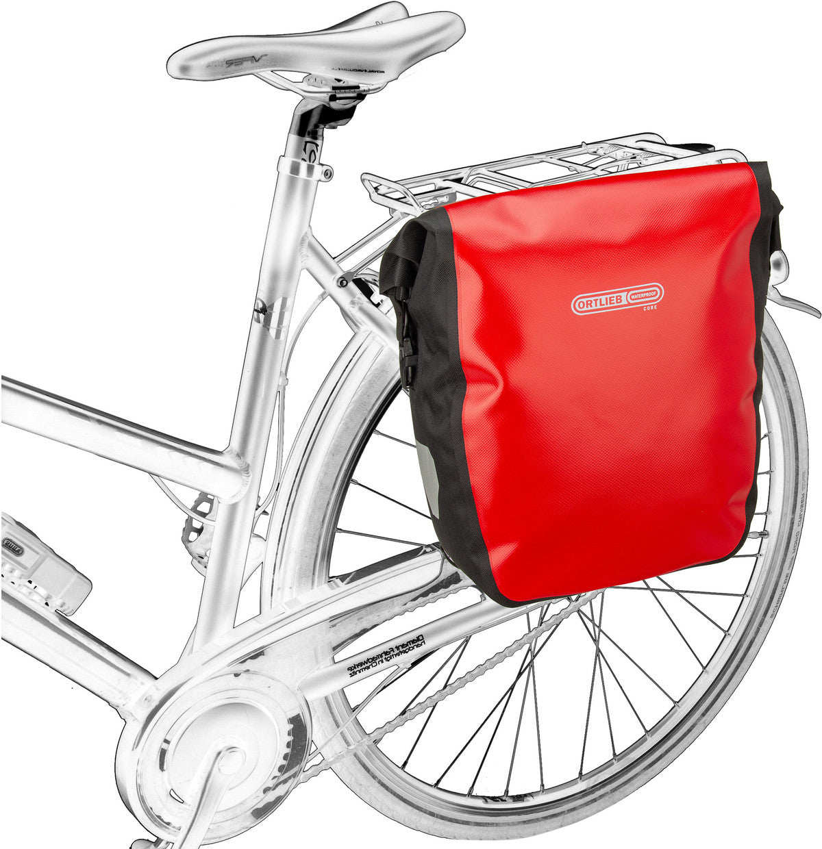 ORTLIEB Back-Roller Core QL2.1 Alu Grey Fahrradtasche – Silhouettenansicht