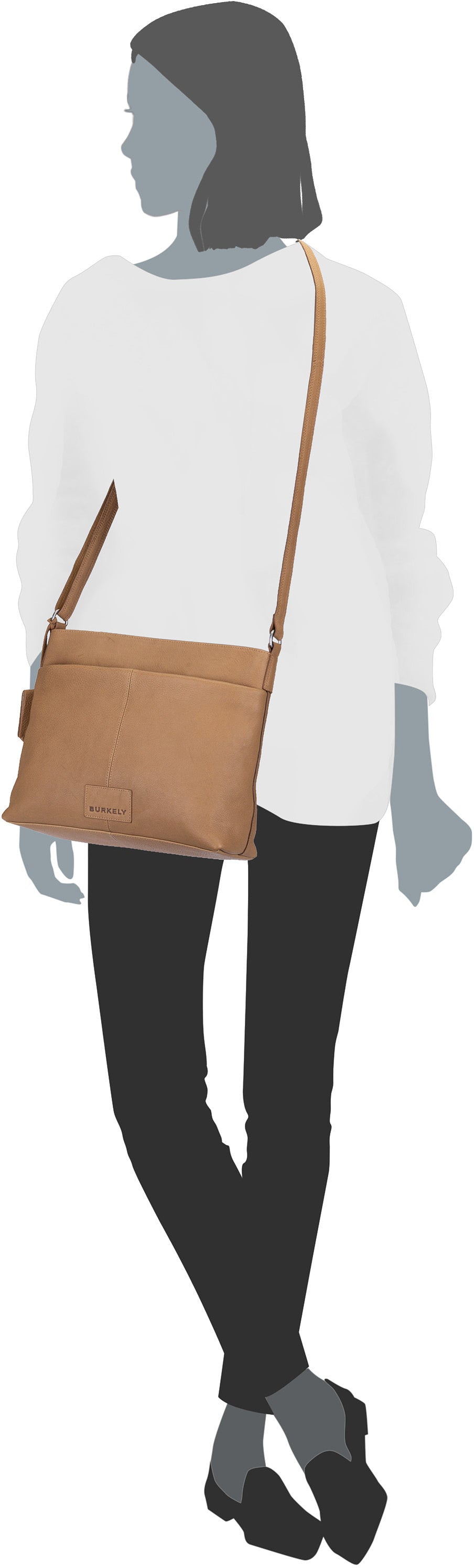 Burkely Soft Skylar 1000336 Chestnut Crossbody Bag – Silhouettenansicht
