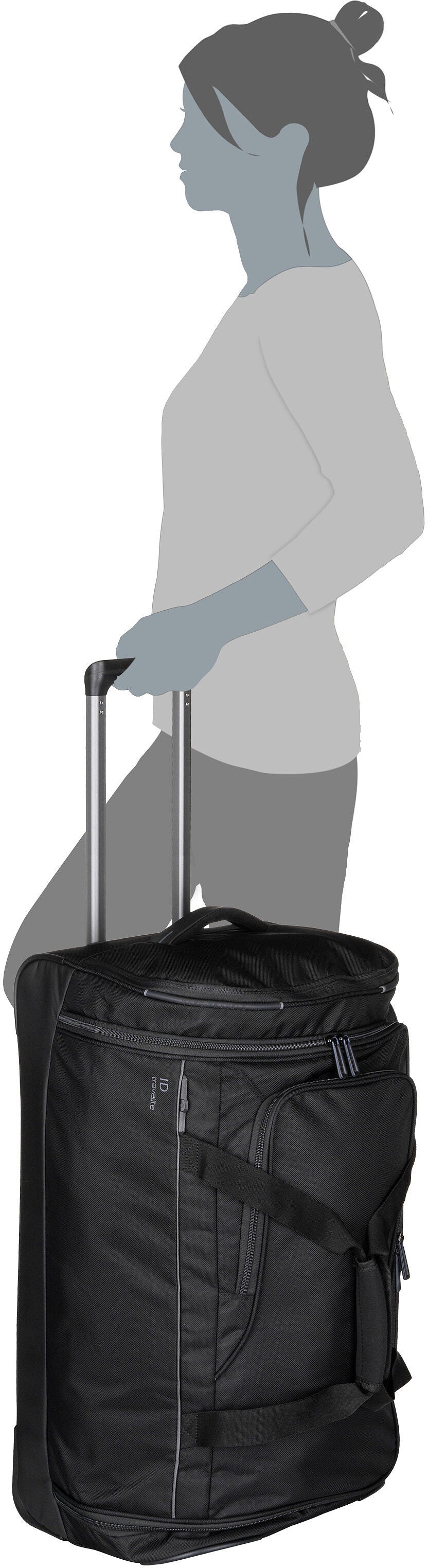 travelite Crosslite M Natur Travel Bag – Silhouettenansicht