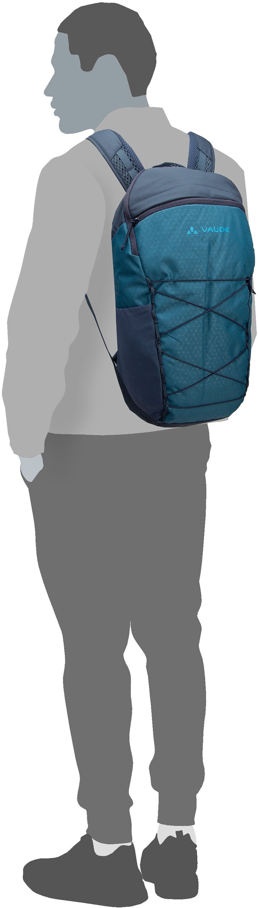 Vaude Agile 20 Black Wanderrucksack – Silhouettenansicht
