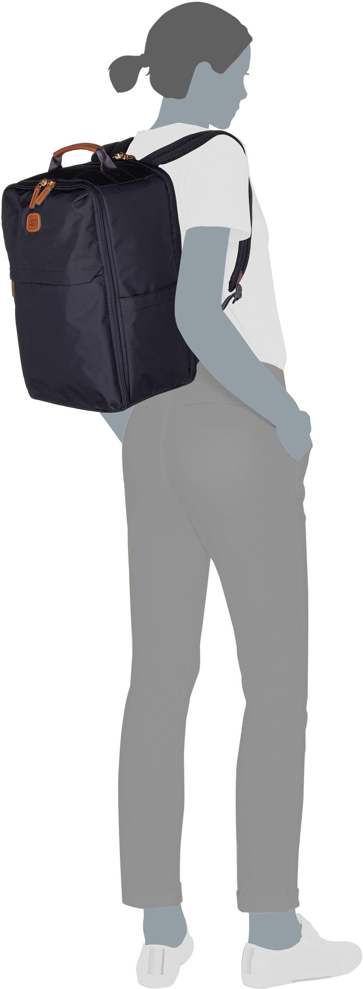 Bric's X-Travel Underseat BP 45061 Black Reiserucksack – Silhouettenansicht