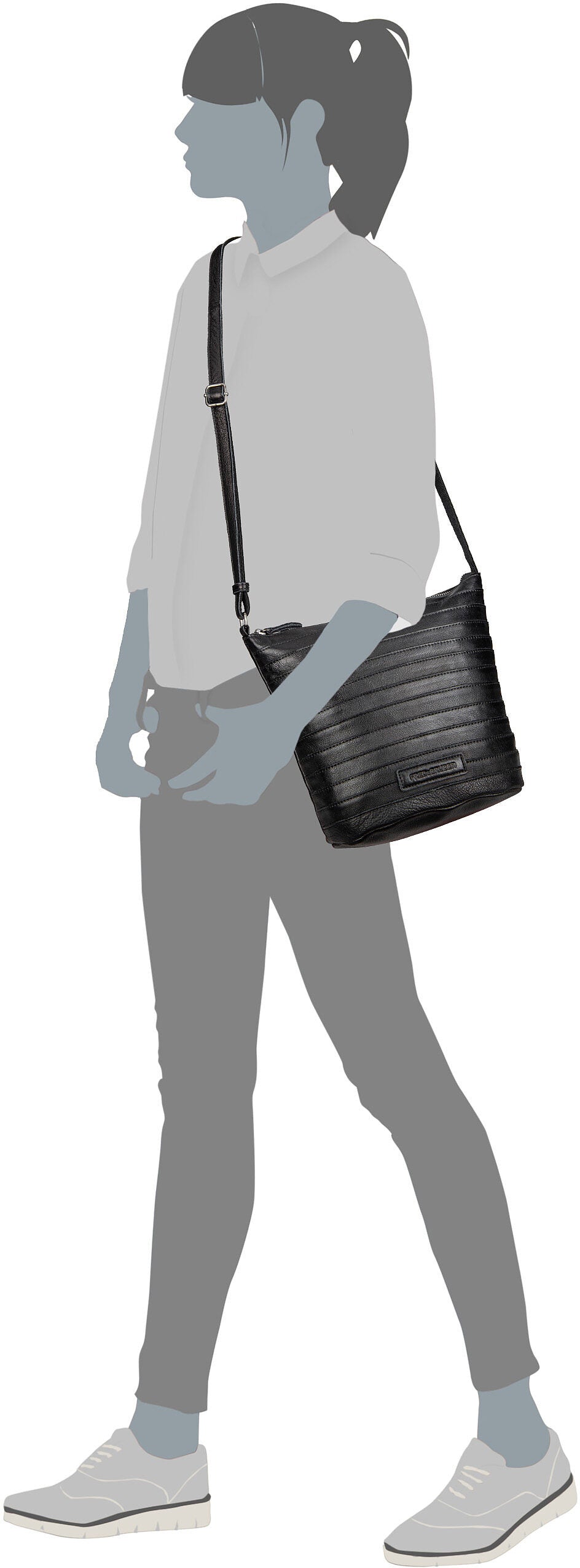Fredsbruder Gürtelinchen 926 Desert Brown Crossbody Bag – Silhouettenansicht
