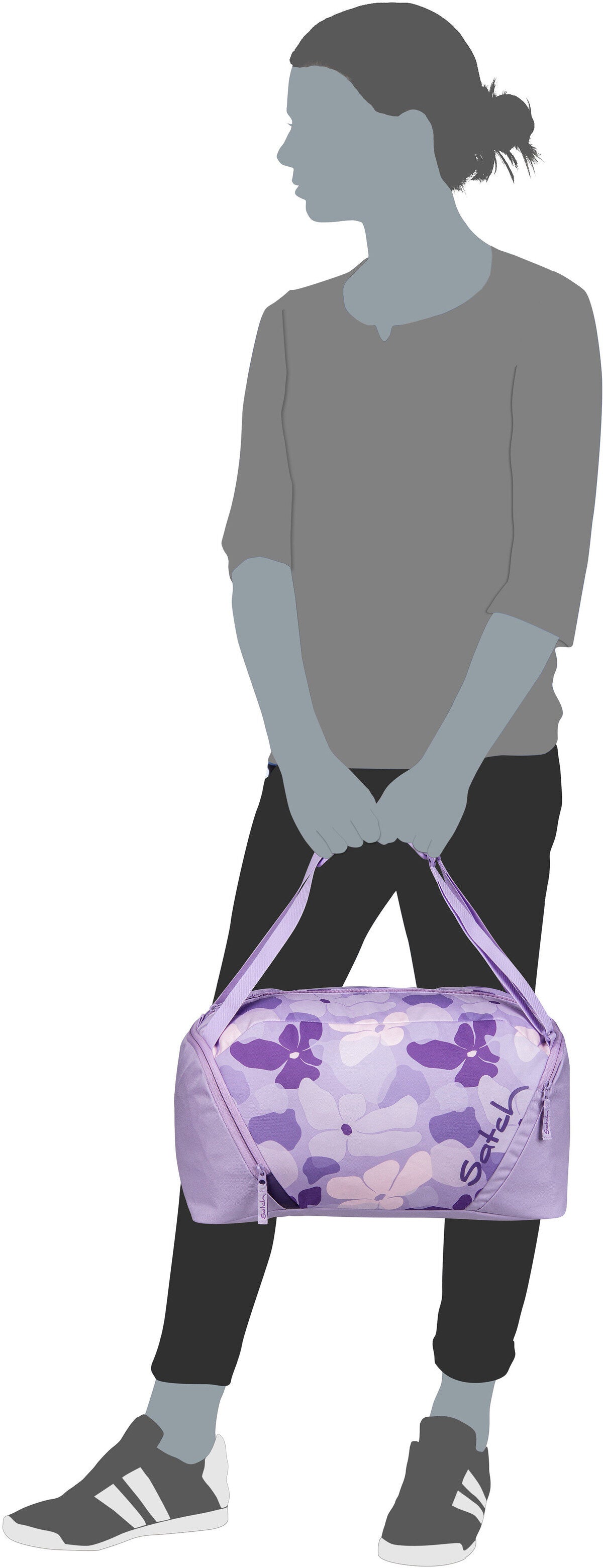 satch Sporttasche Ocean Mint Dufflebag – Silhouettenansicht