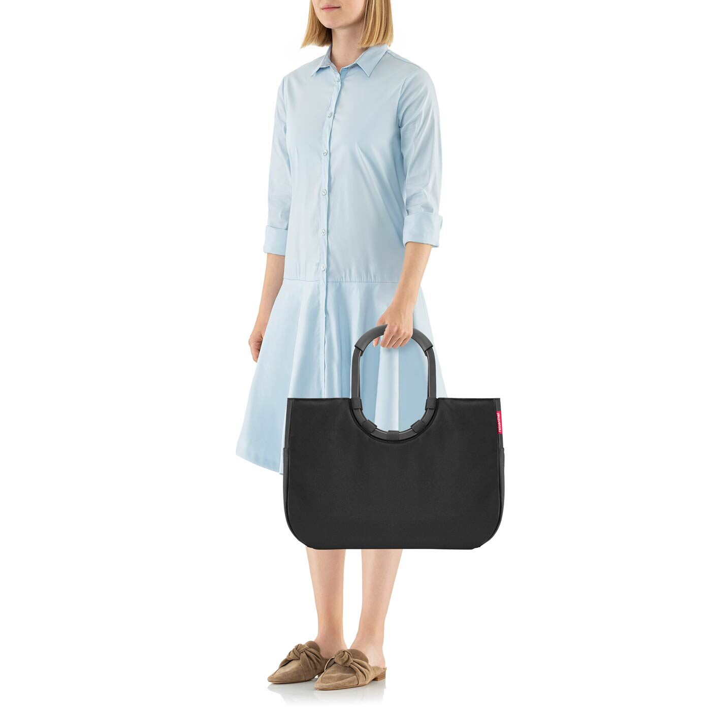 reisenthel loopshopper L Frame Black Einkaufskorb – Silhouettenansicht