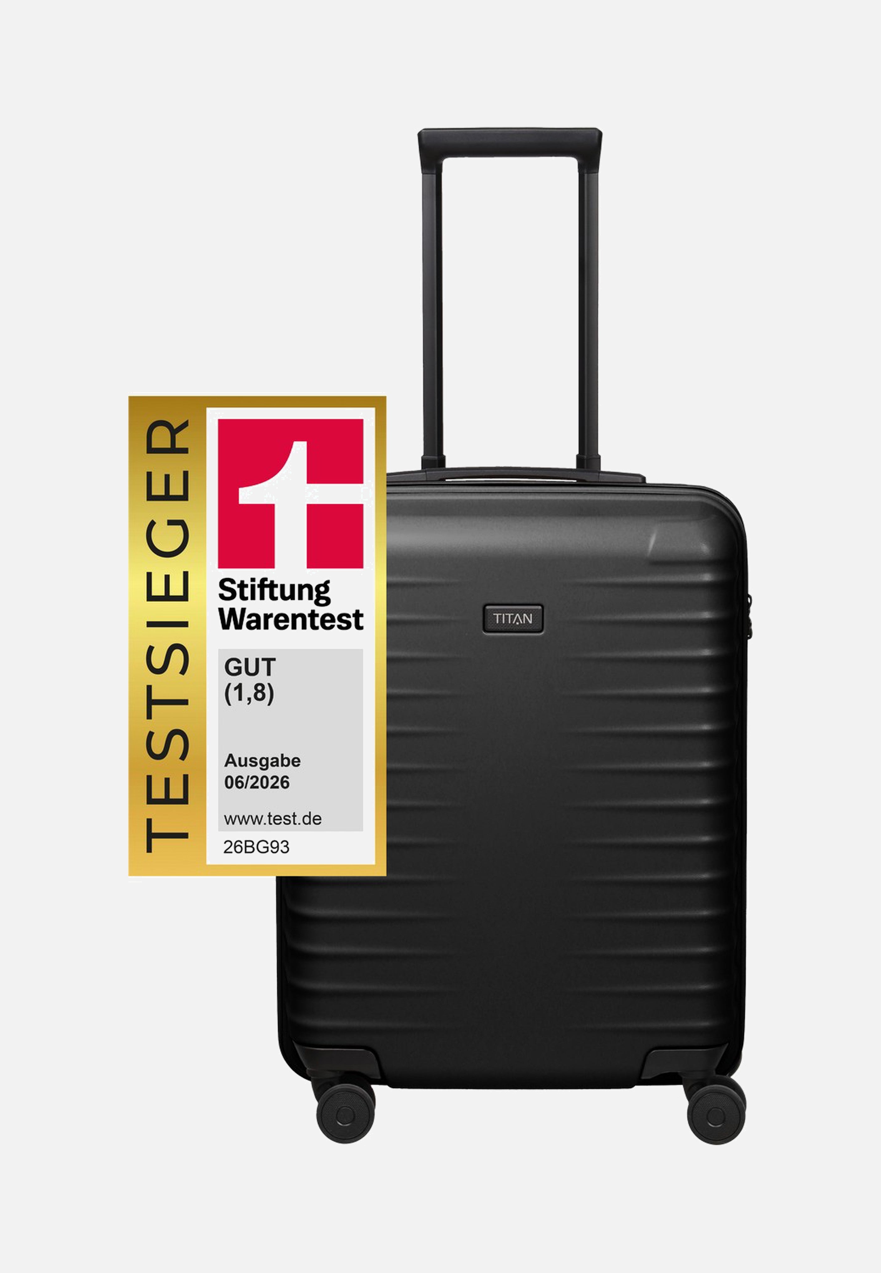 Titan UPGRADE 4w Trolley S20 Nightshade Black Suitcase