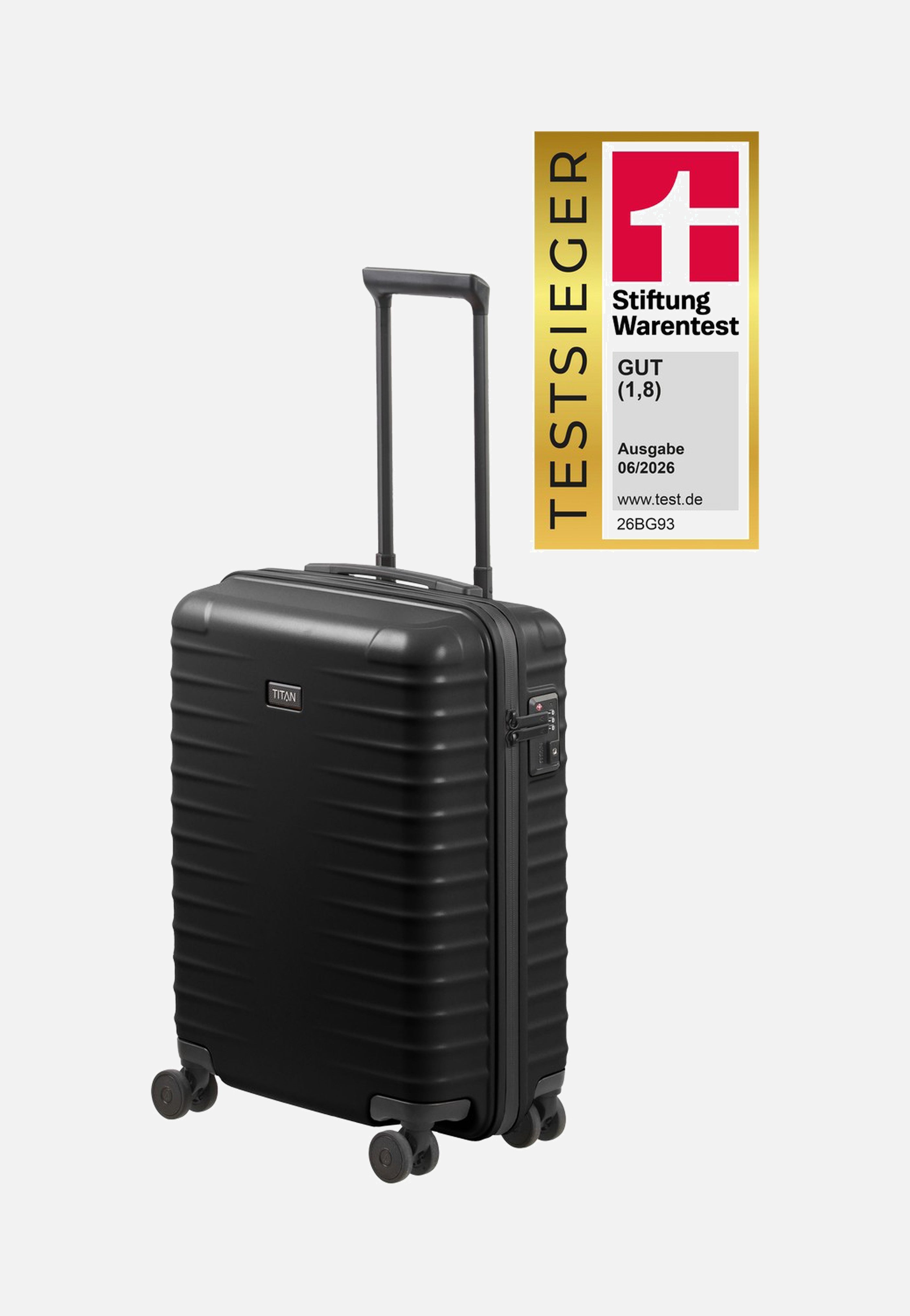Titan UPGRADE 4w Trolley S20 Nightshade Black Suitcase