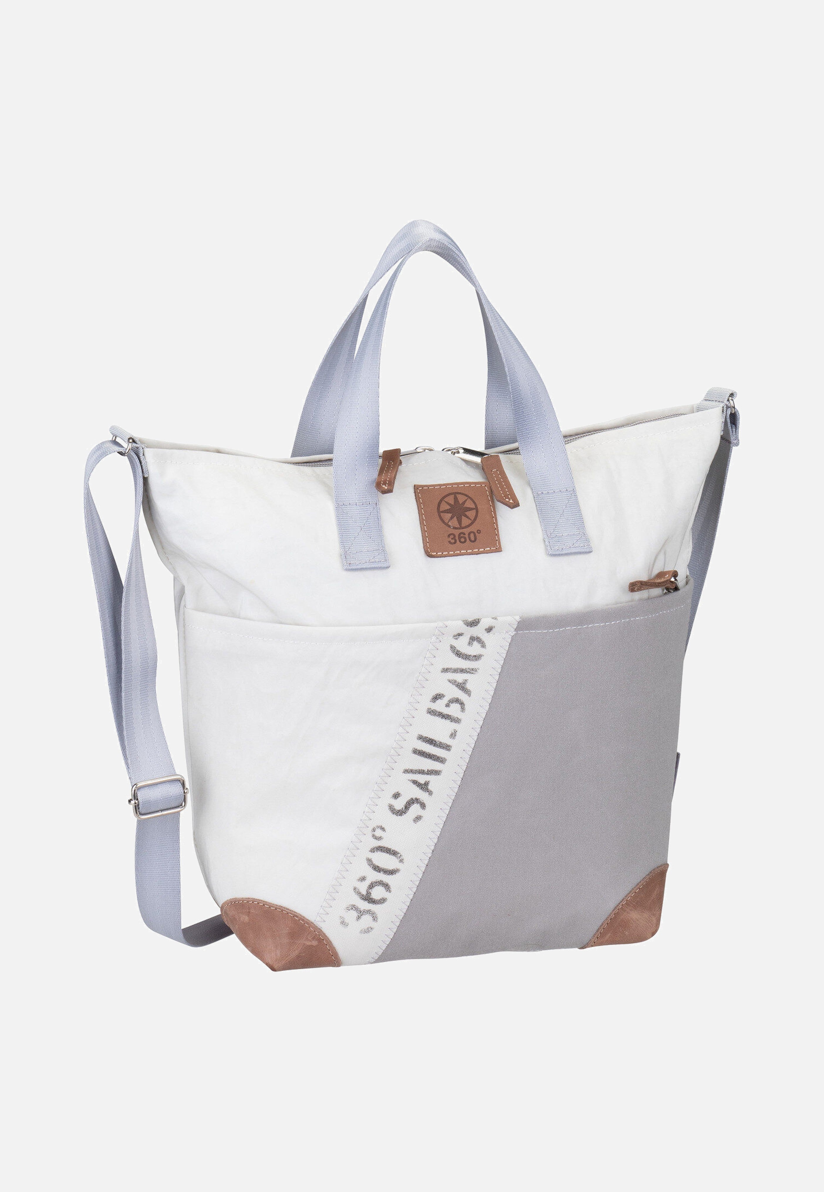 360Grad Deern Mini Stencil-Weiß/Grau Tote Bag