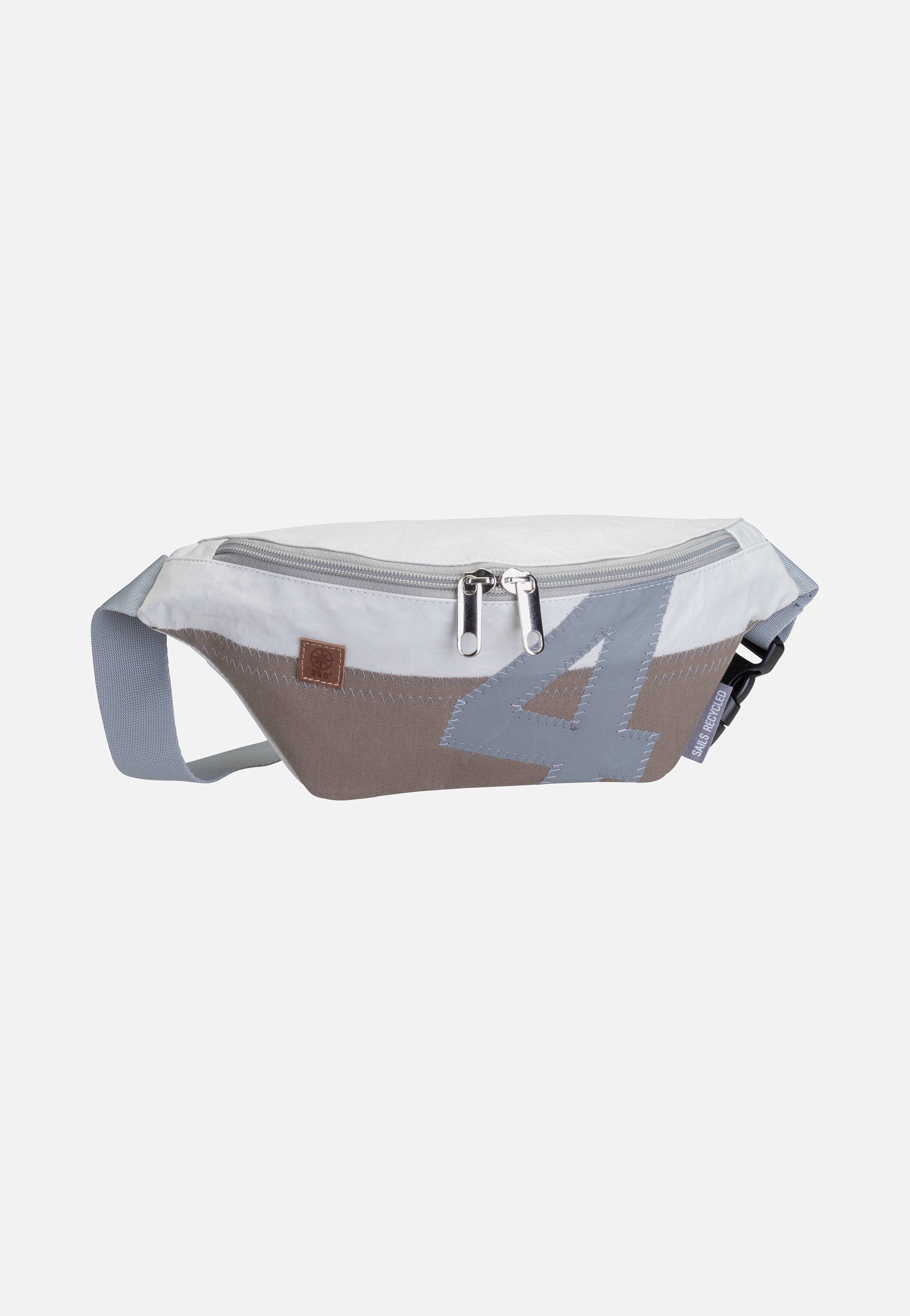 360Grad Knoten Weiß/Balken Persenning Taupe/Z Bauchtasche