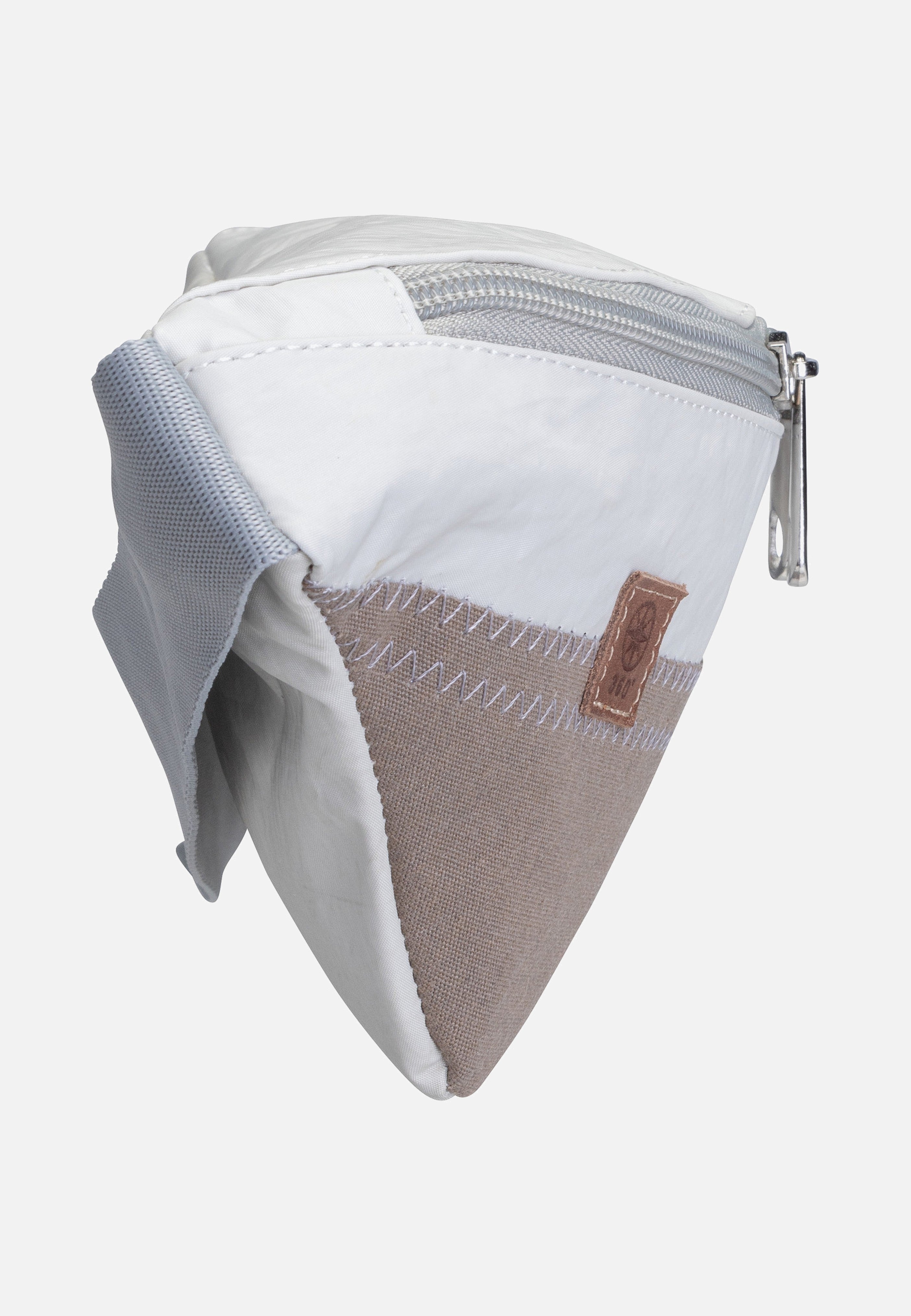 360Grad Knoten Weiß/Balken Persenning Taupe/Z Bauchtasche
