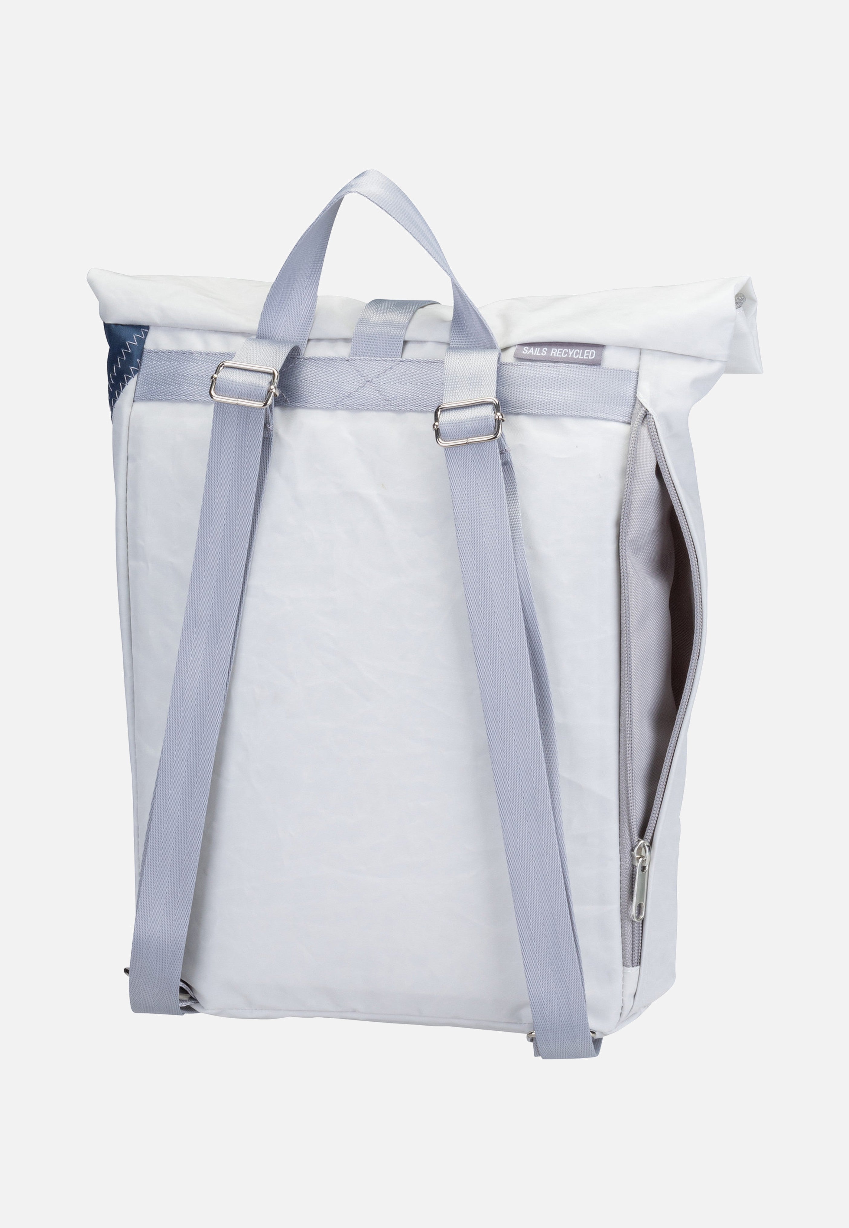360Grad Möwe Weiß/Streifen Blau/Zahl Grau Rucksack