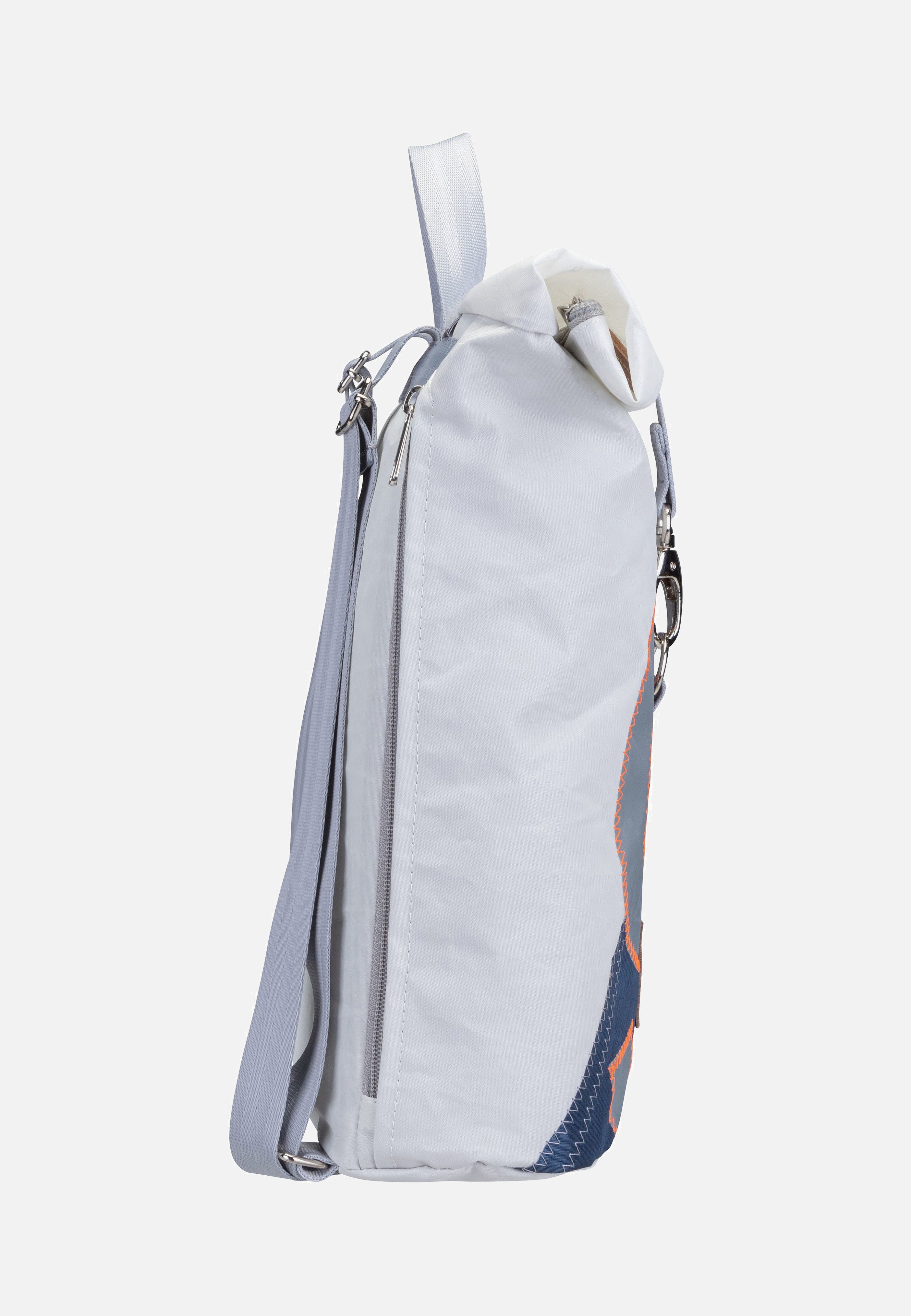 360Grad Möwe Weiß/Streifen Blau/Zahl Grau Rucksack
