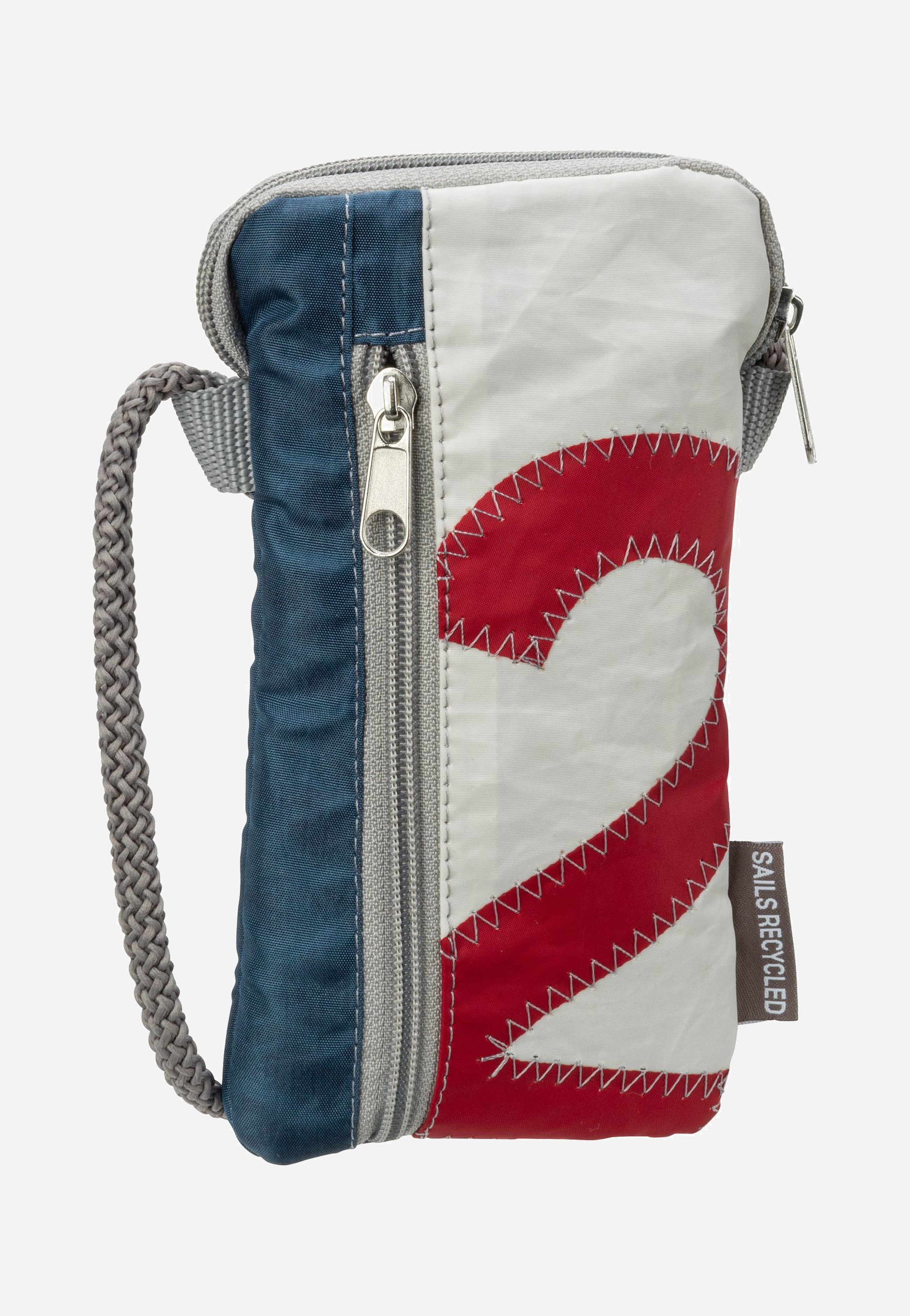 360Grad Nautik Lütt Weiß/Blau mit roter Zahl Handytasche