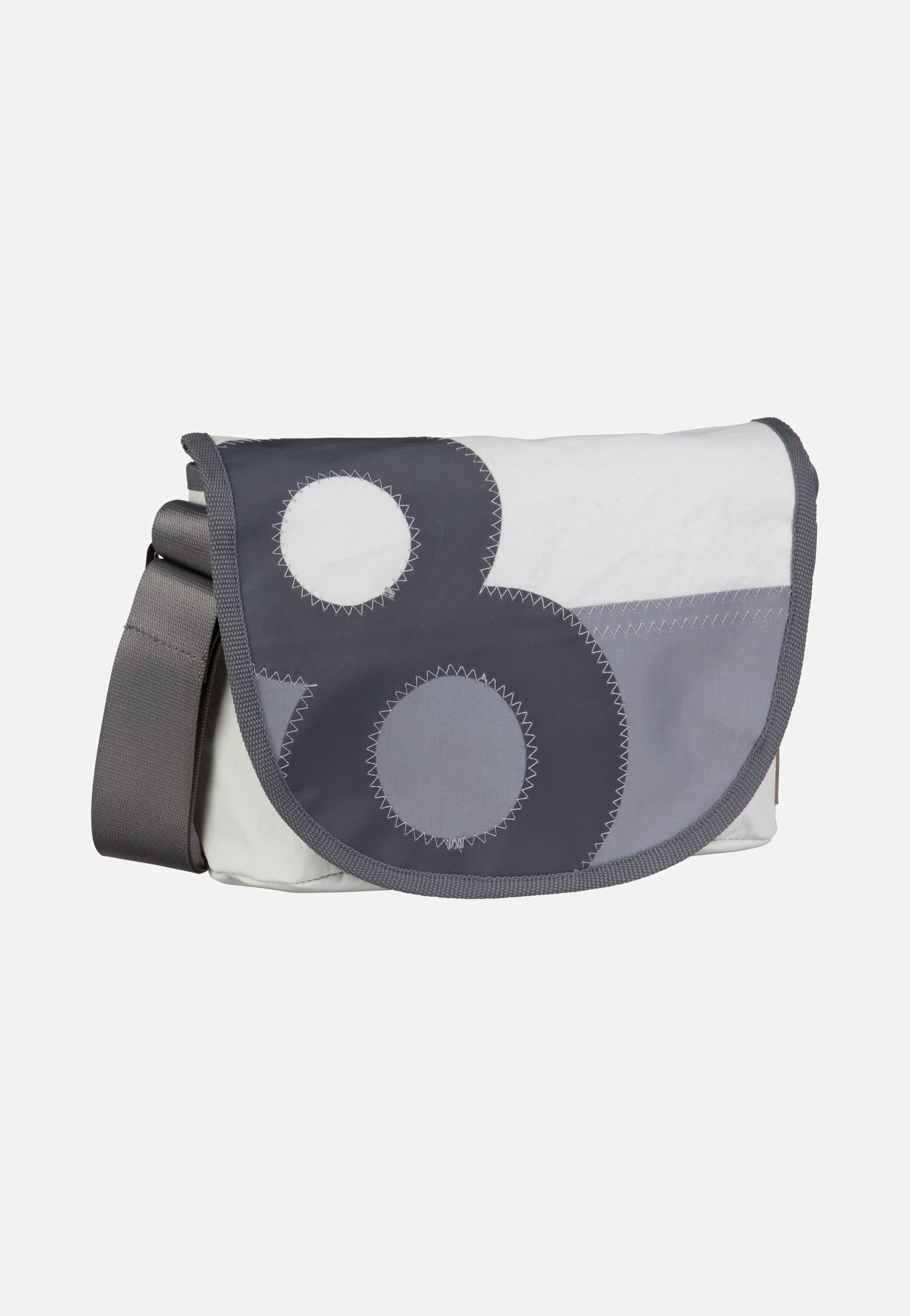 360Grad Perle Weiß/Grau Messenger Bag