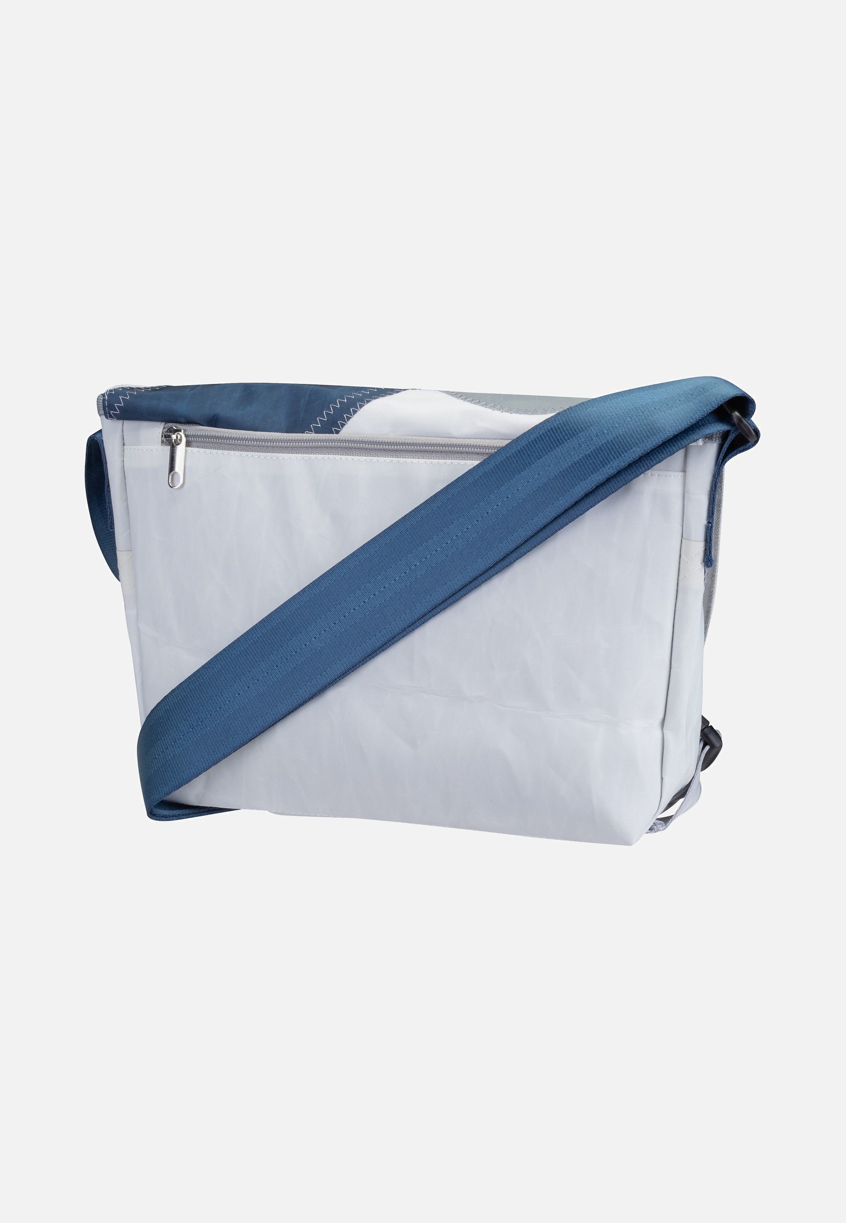 360Grad - Törn Weiß/Streifen Blau/Zahl Grau - Messenger Bag | Neutral-Image