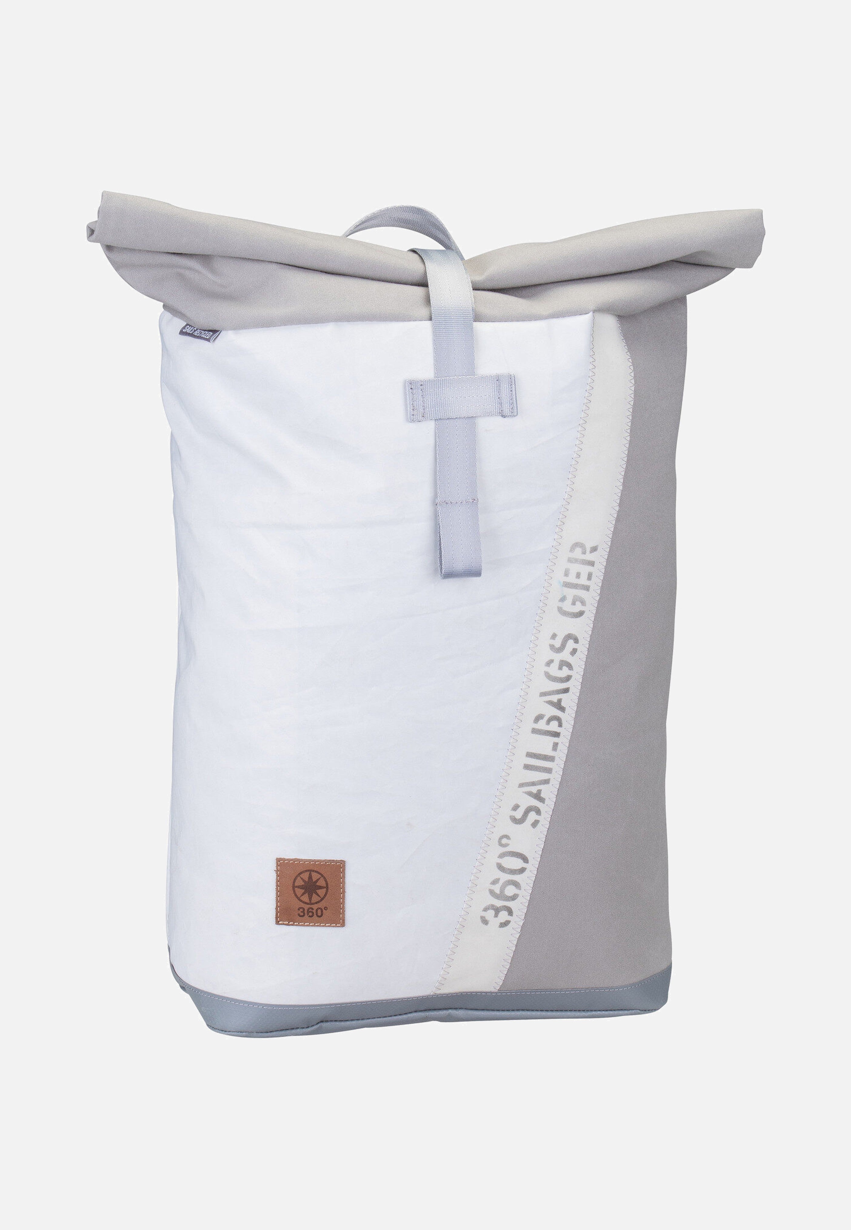 360Grad Tide Stencil-Weiß/Grau Rolltop Rucksack