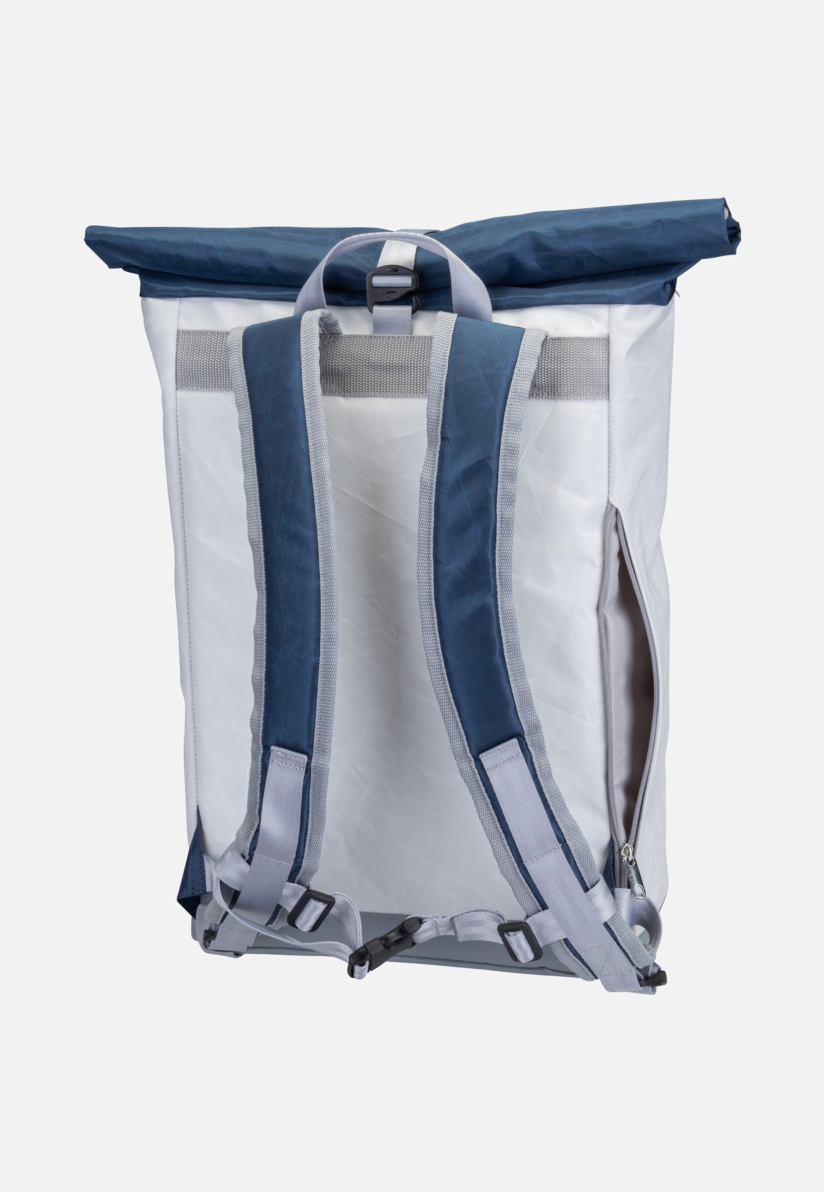 360Grad Tide Weiß/Blau/Zahl Hellgrau Rolltop Rucksack