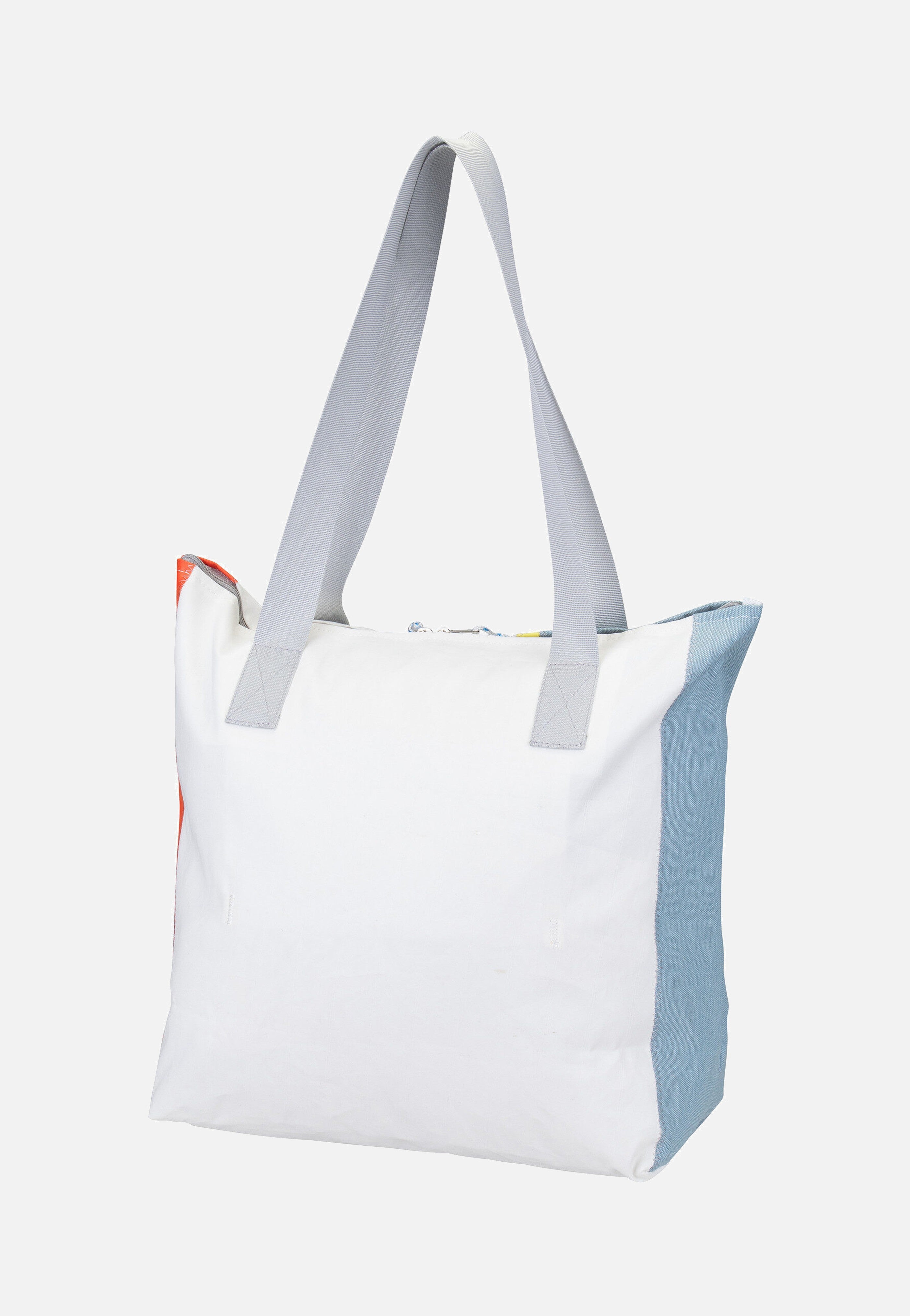 360Grad - Welle Weel-Weiß/Hellblau/Orange/Gelb - Shopper | Neutral-Image