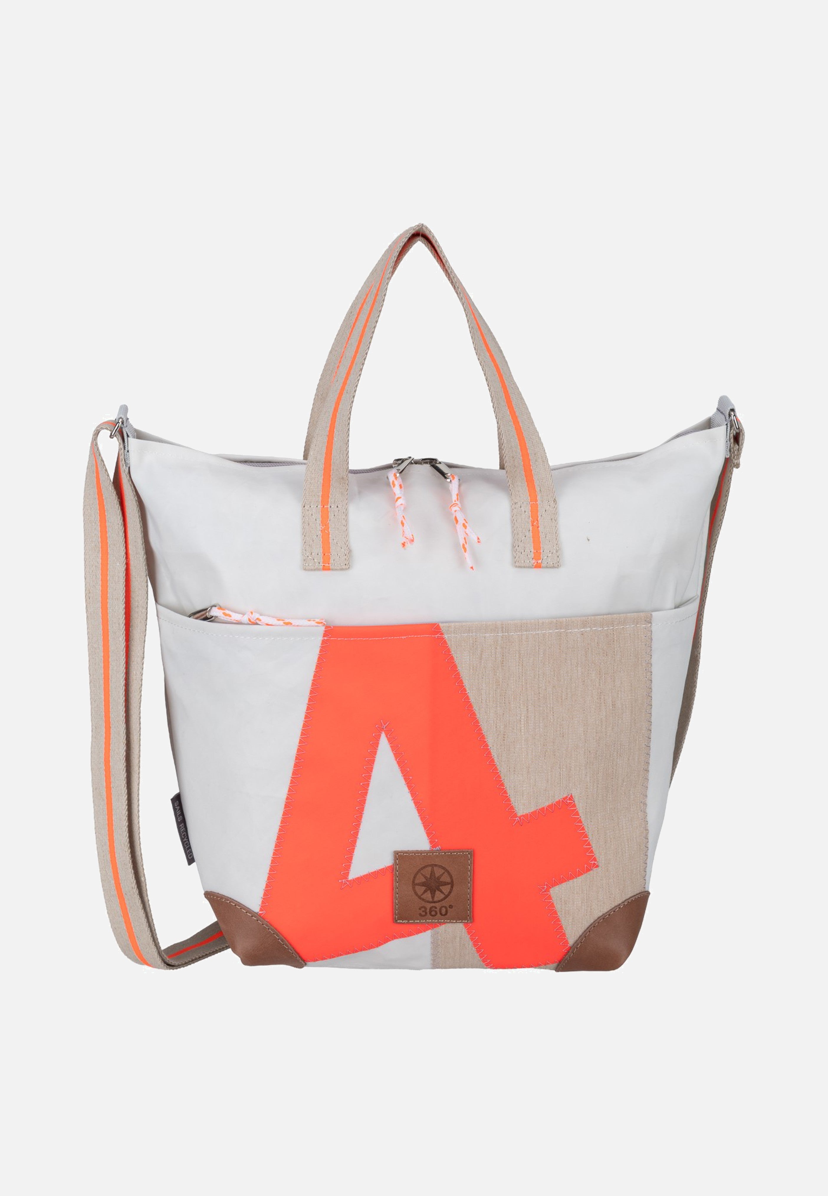 360Grad - Deern Mini Weiss/Sand/Zahl Orange - Tote Bag | Neutral-Image