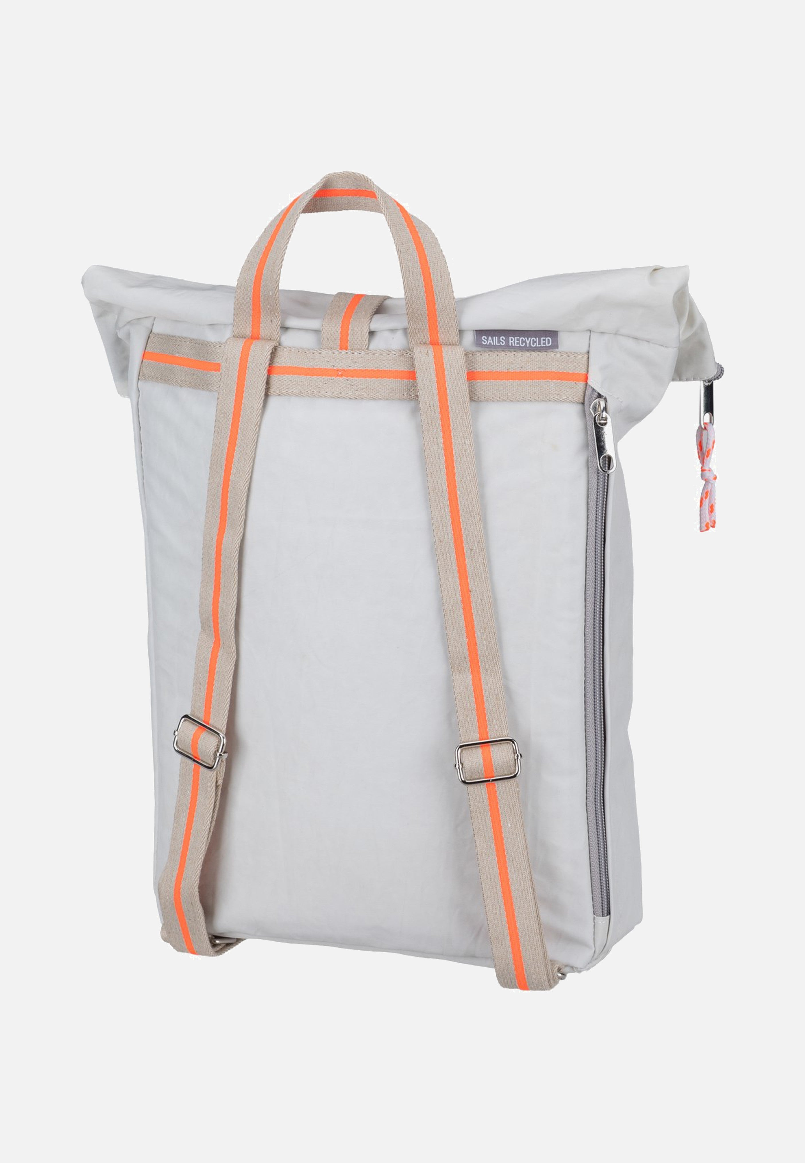 360Grad Möwe Mini Weiss/Sand/Zahl Orange Rolltop Rucksack