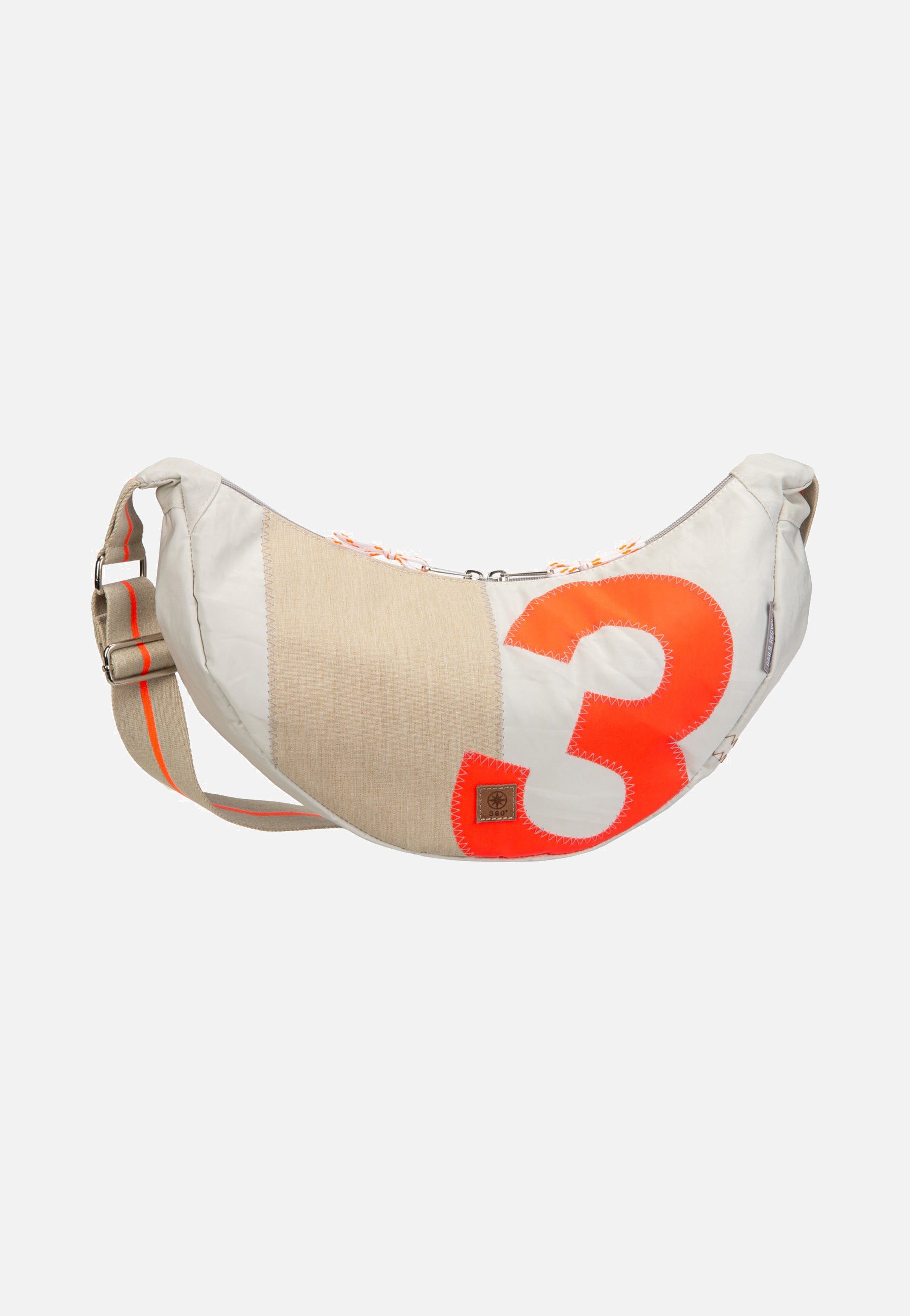 360Grad Roop L Weiss/Sand/Zahl Orange Sling Bag