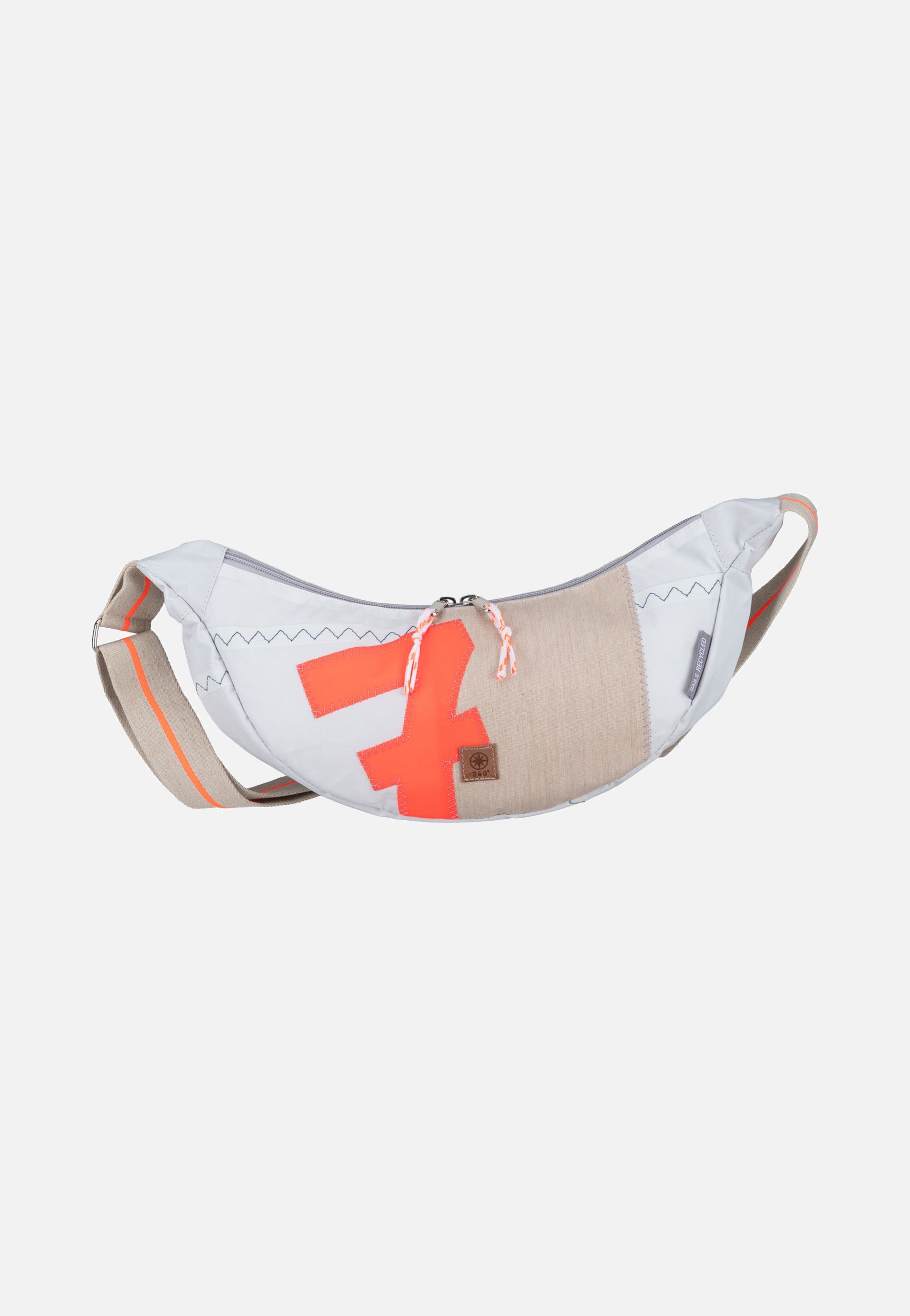 360Grad Roop Weiss/Sand/Zahl Orange Sling Bag