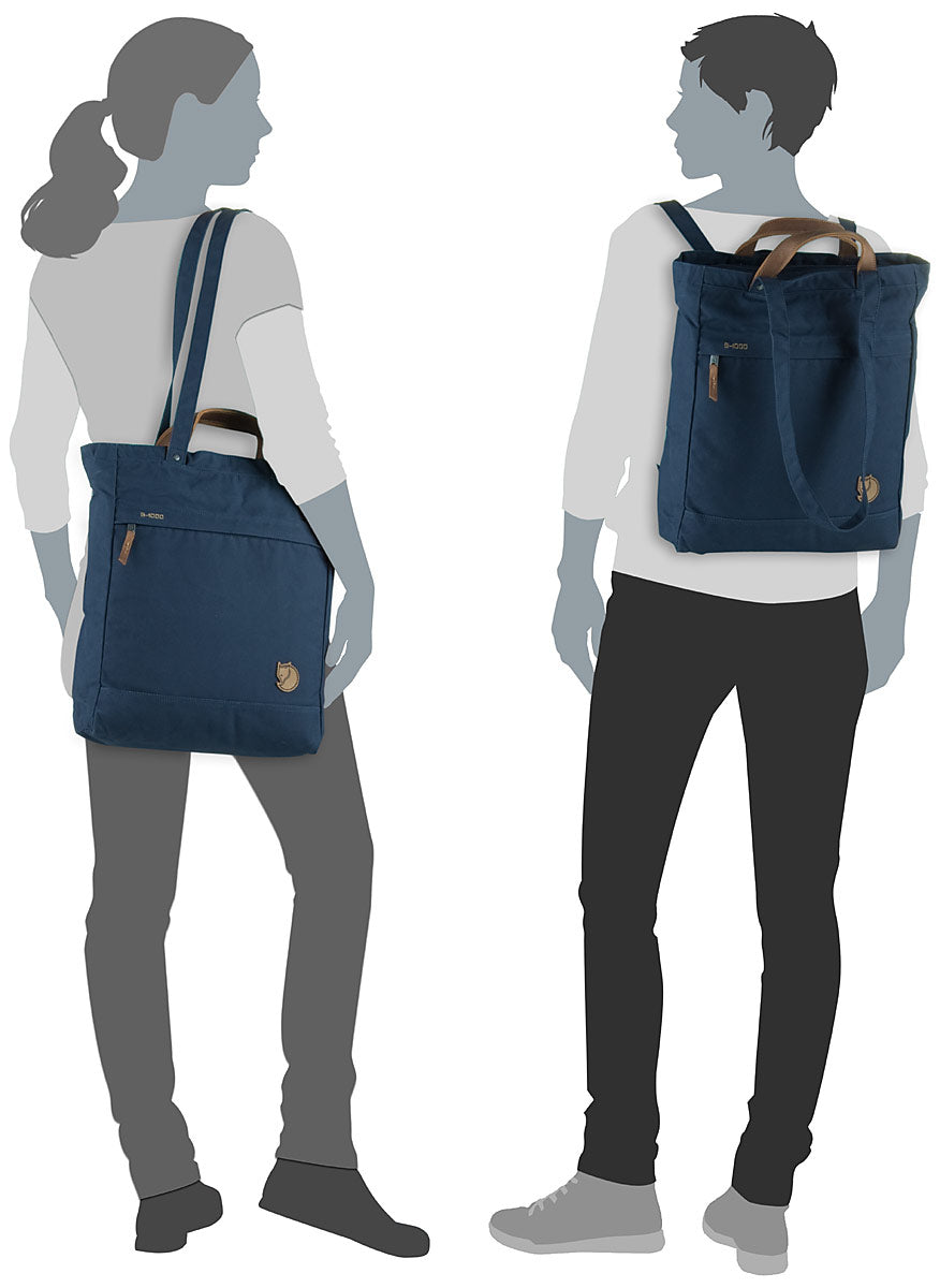 Fjällräven Totepack No.1 Black Rucksack – Silhouettenansicht