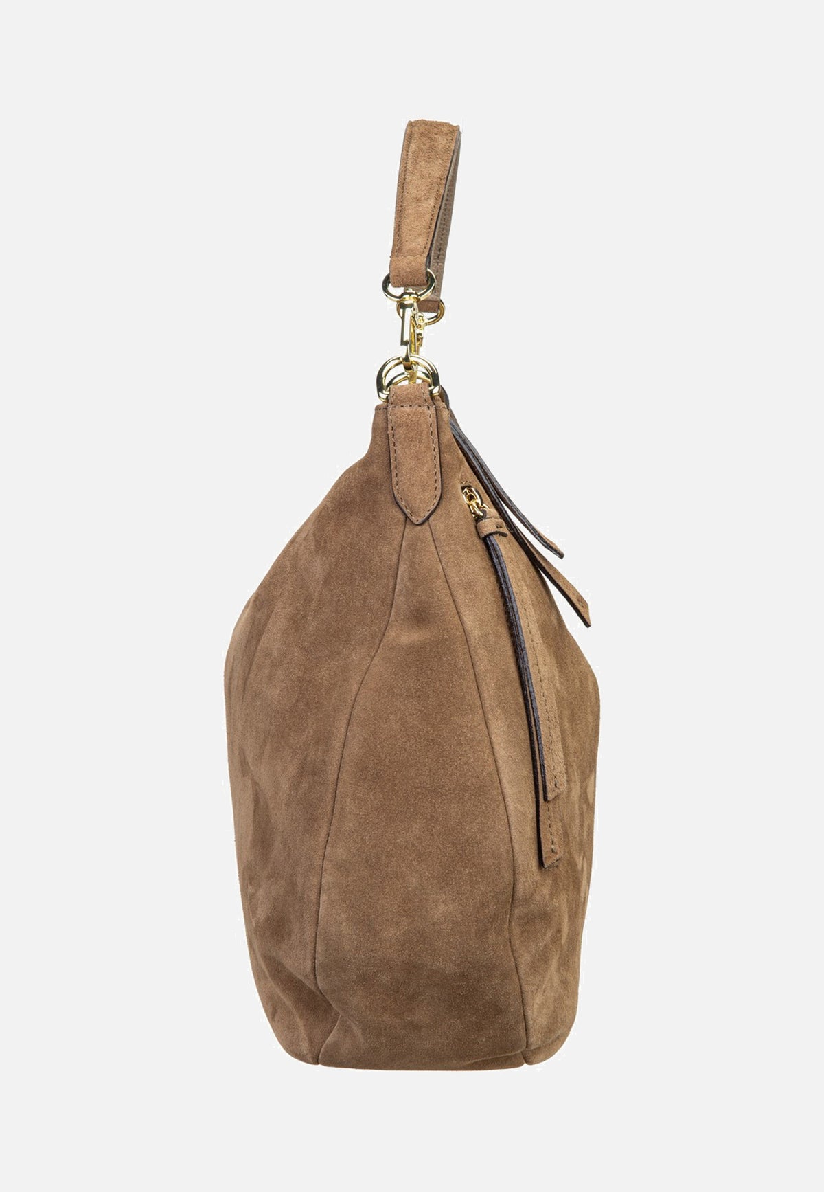 abro Juna Big Suede Khaki Hobo Bag