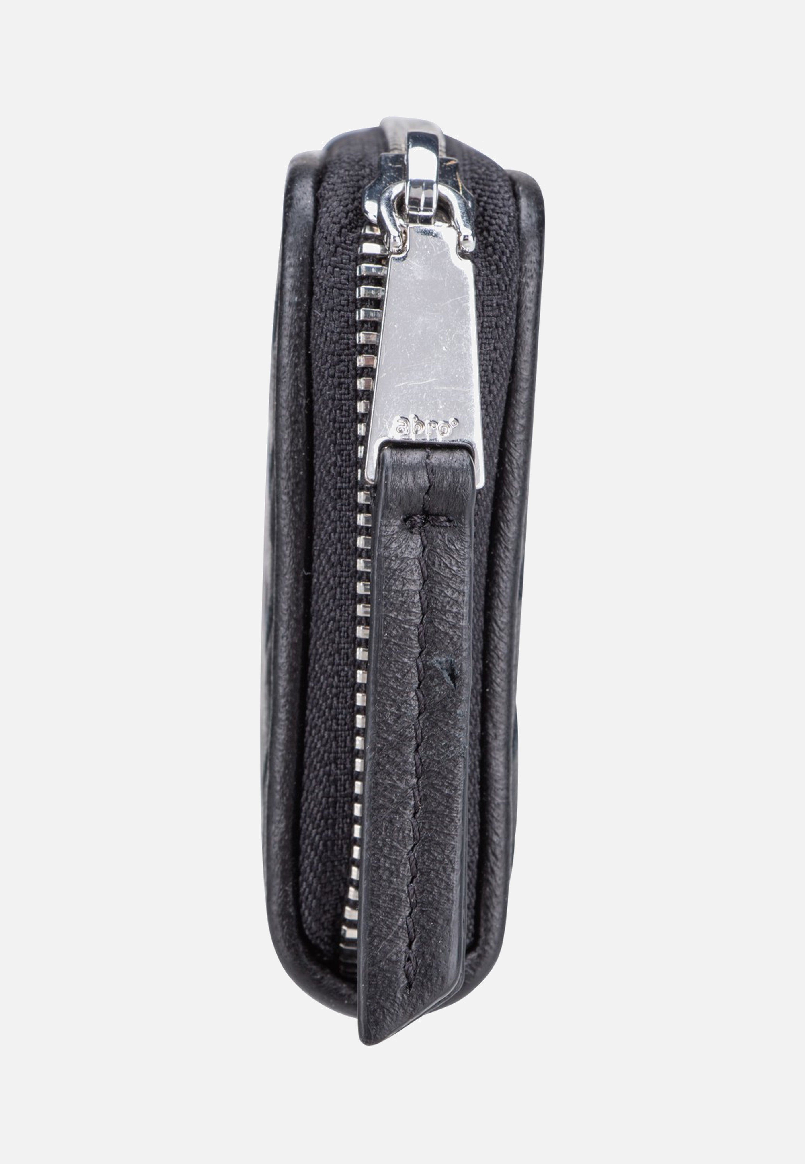 abro Piuma Weaving Mini Wallet Black/Nickel Portemonnaie