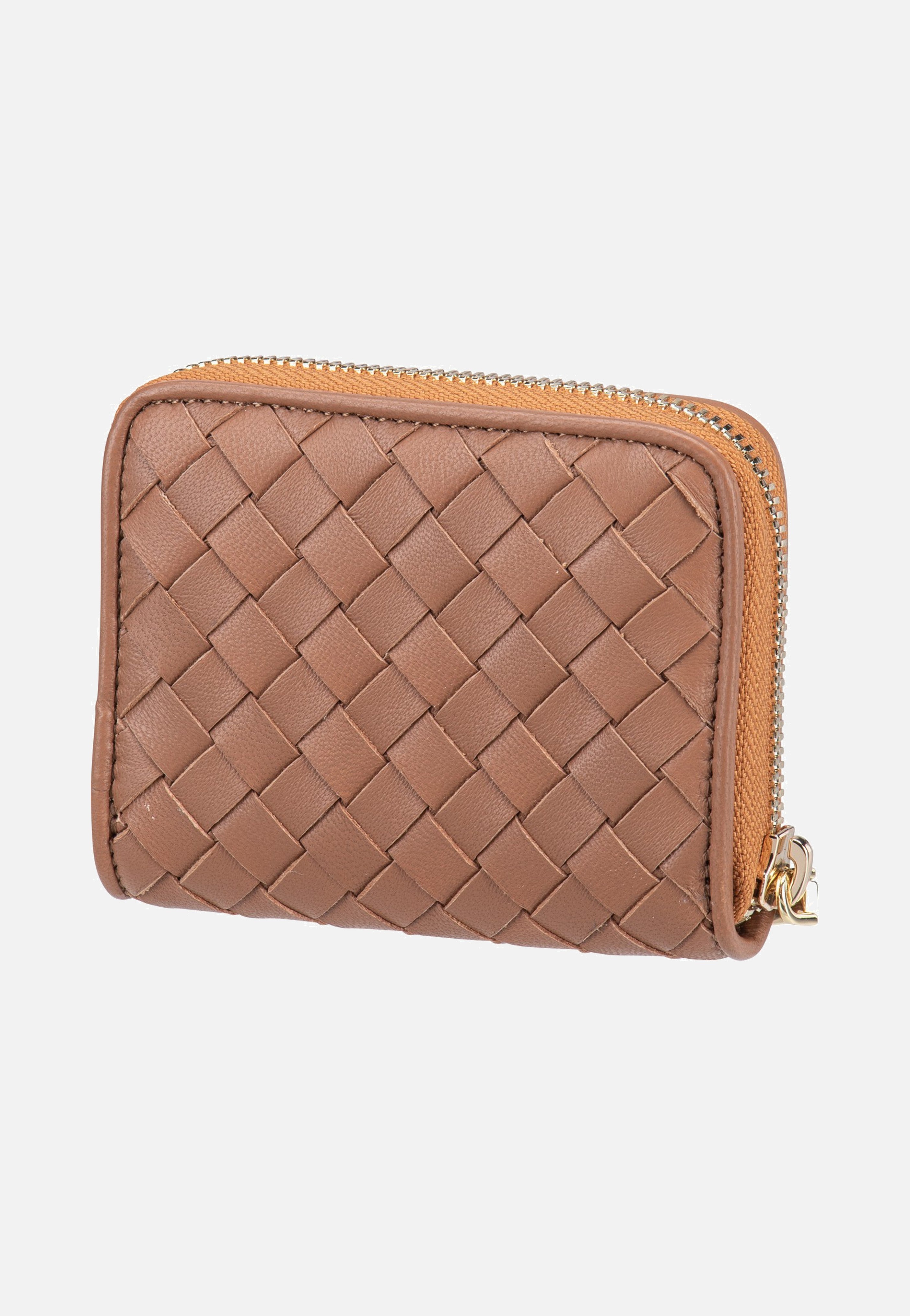 abro Piuma Weaving Mini Wallet Cuoio Portemonnaie