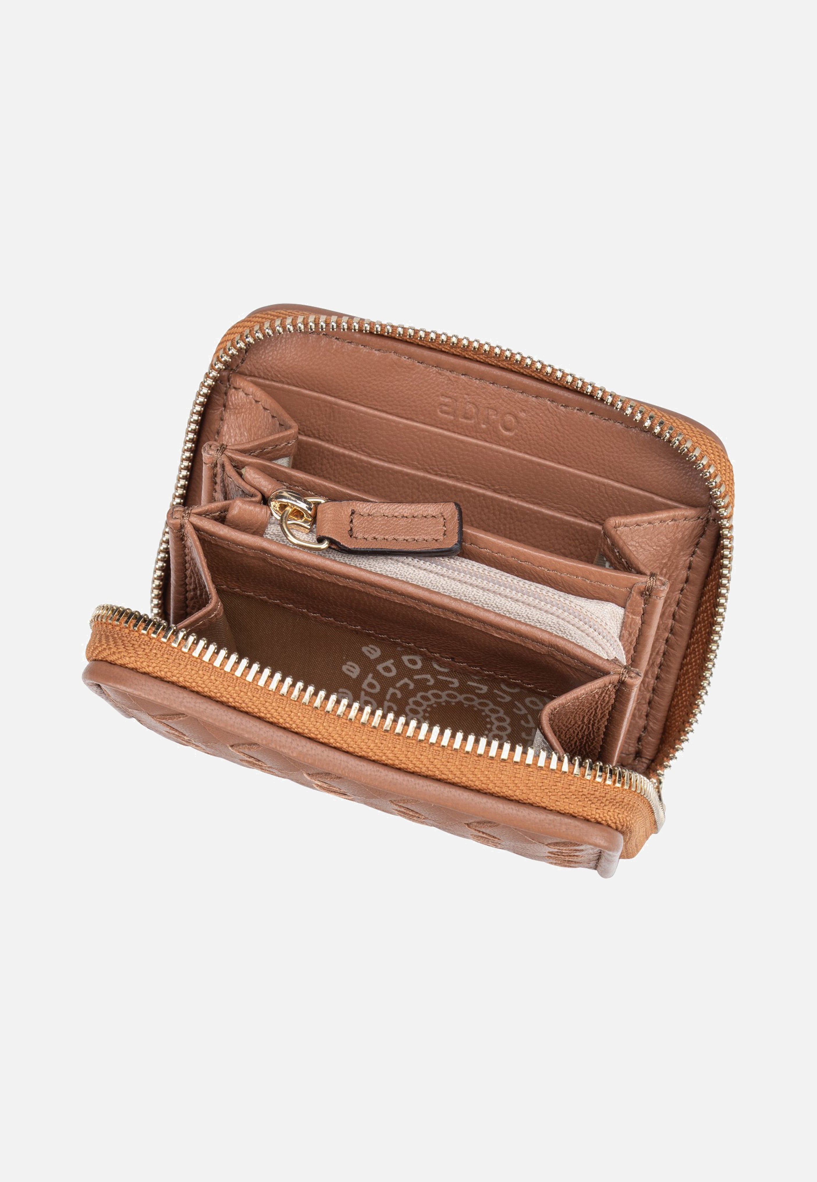 abro Piuma Weaving Mini Wallet Cuoio Portemonnaie