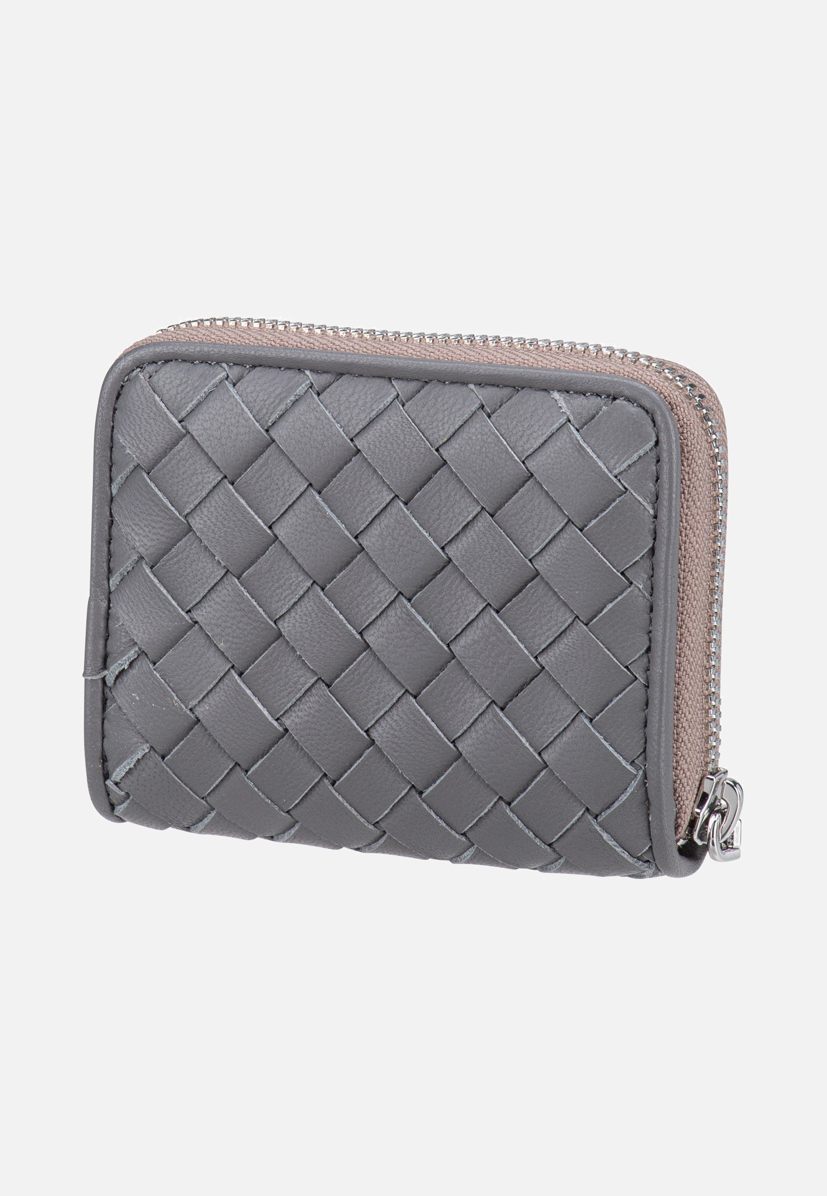 abro Piuma Weaving Mini Wallet Zinc Portemonnaie