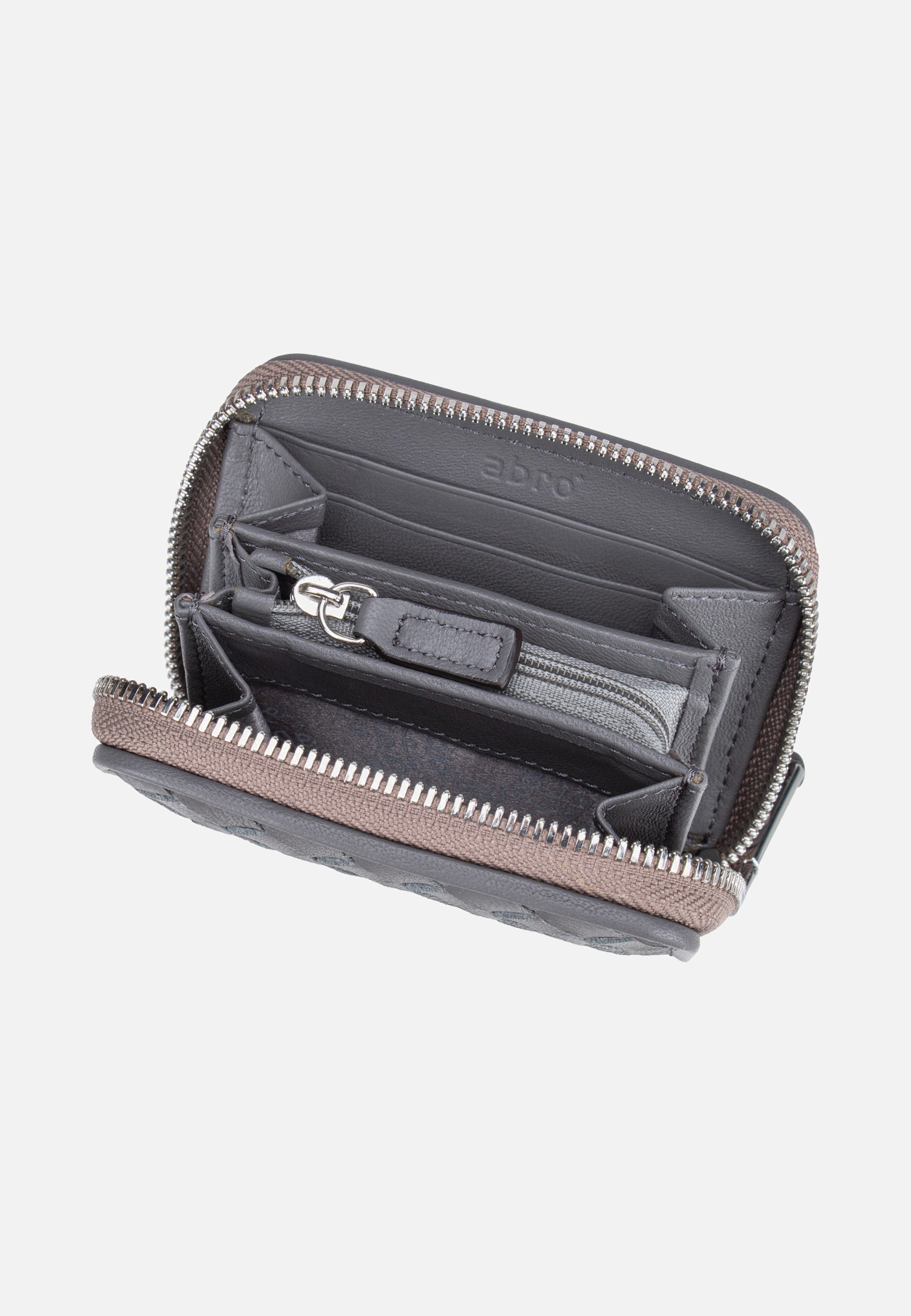 abro Piuma Weaving Mini Wallet Zinc Portemonnaie