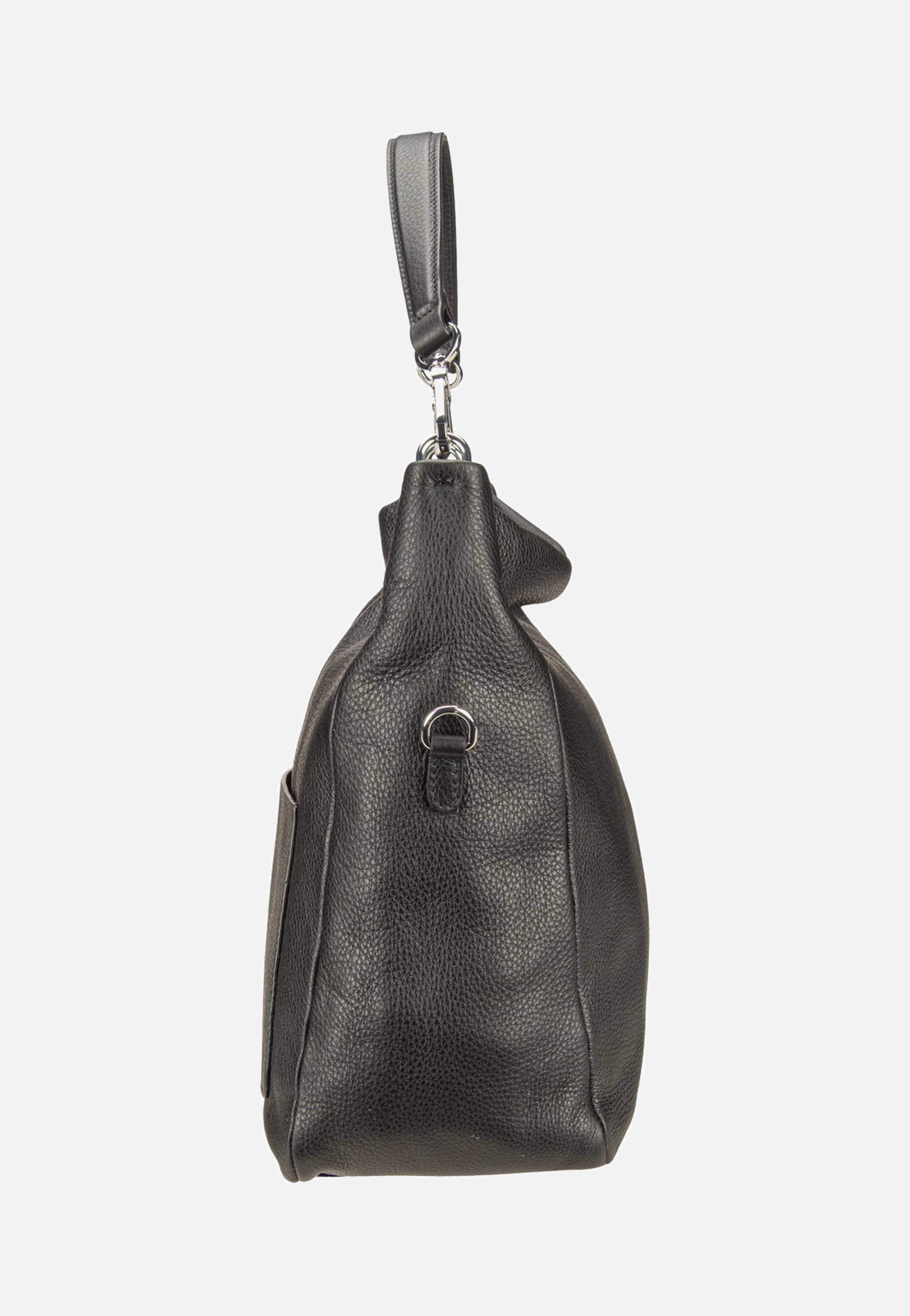 abro Raquel Small Black/Nickel Hobo Bag