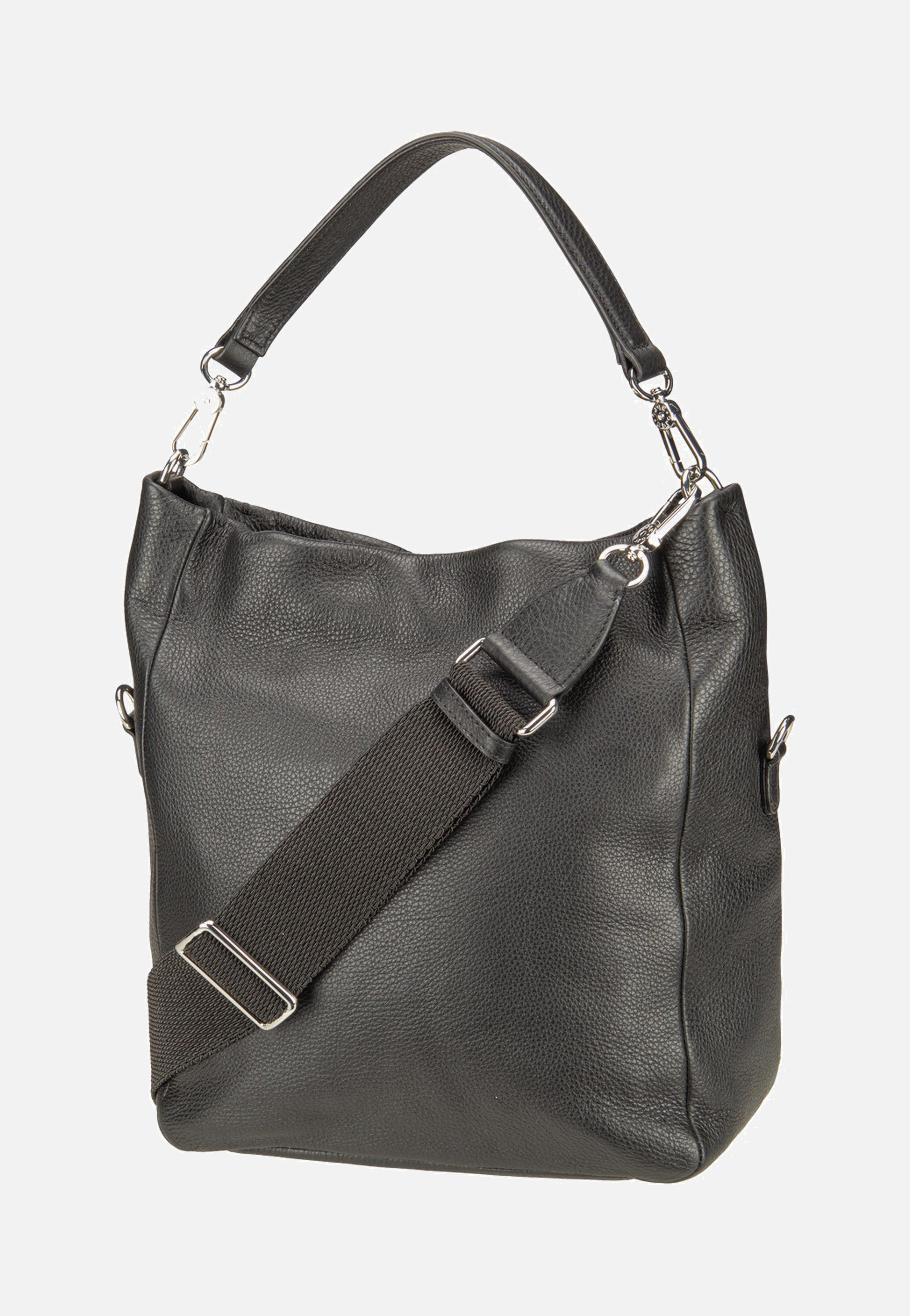 abro Raquel Small Black/Nickel Hobo Bag