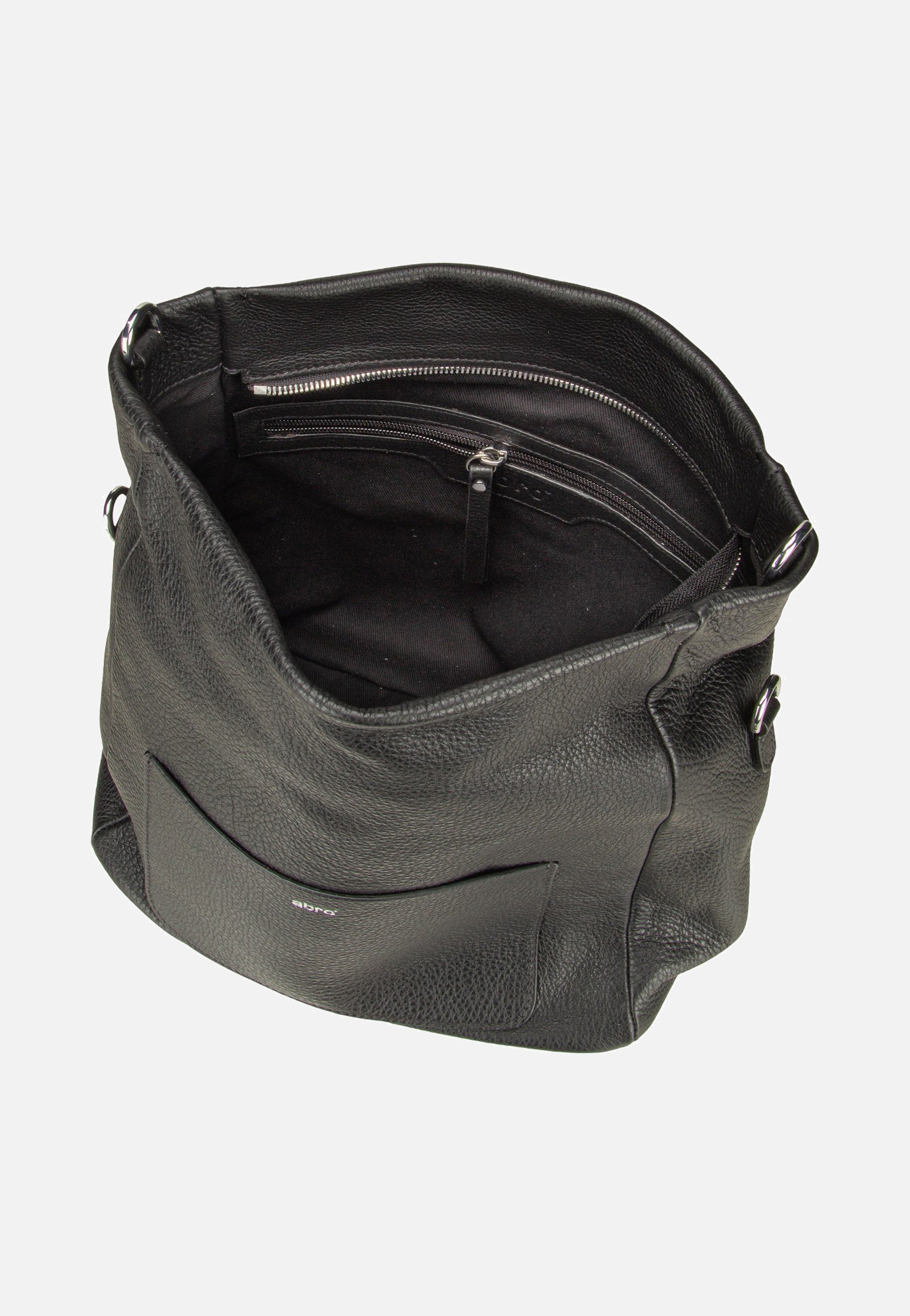 abro Raquel Small Black/Nickel Hobo Bag