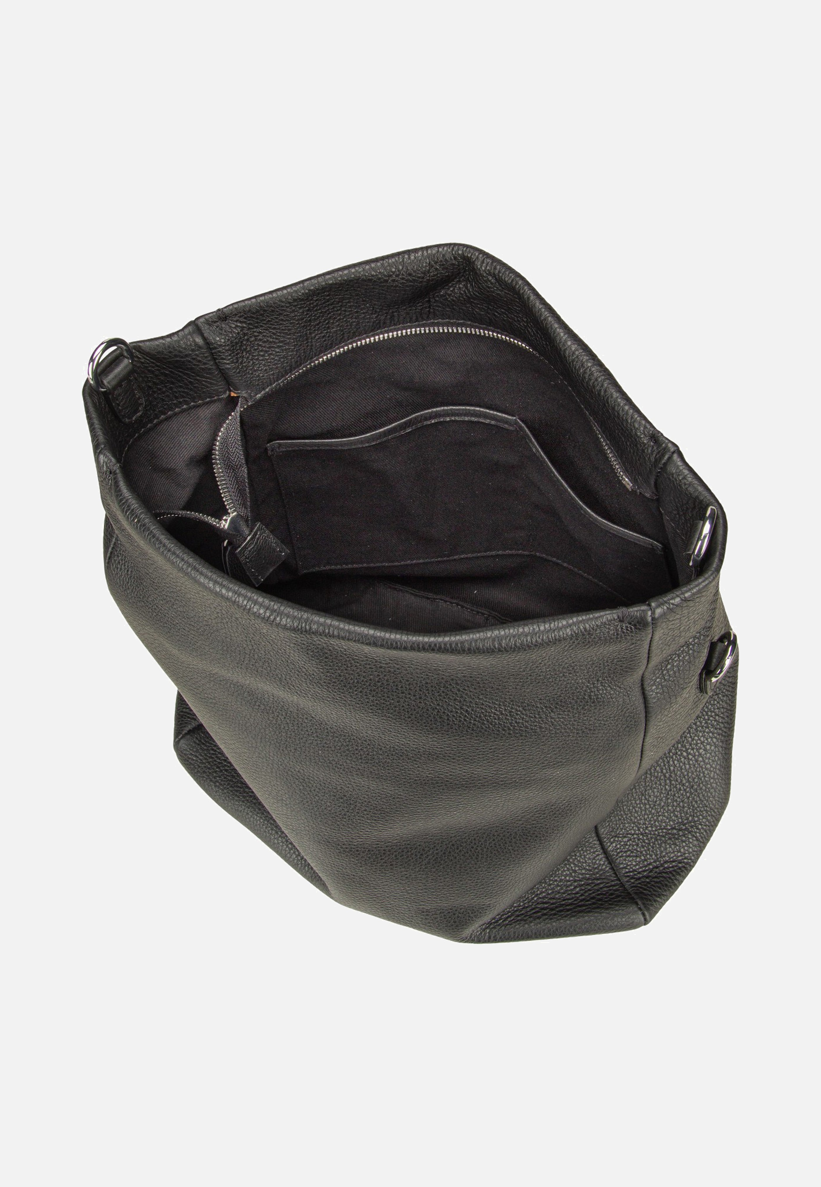 abro Raquel Small Black/Nickel Hobo Bag