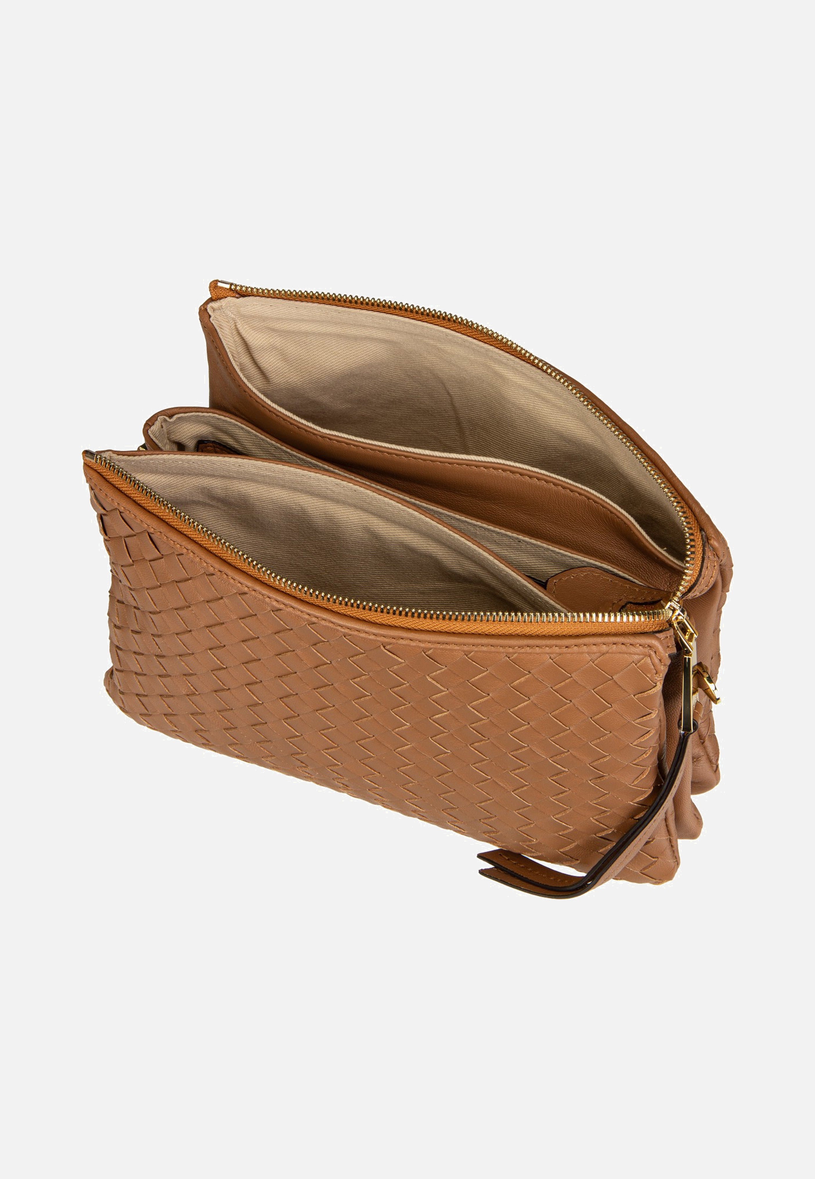 abro - Threefold Piuma Weaving Cuoio - Crossbody Bag | Neutral-Image