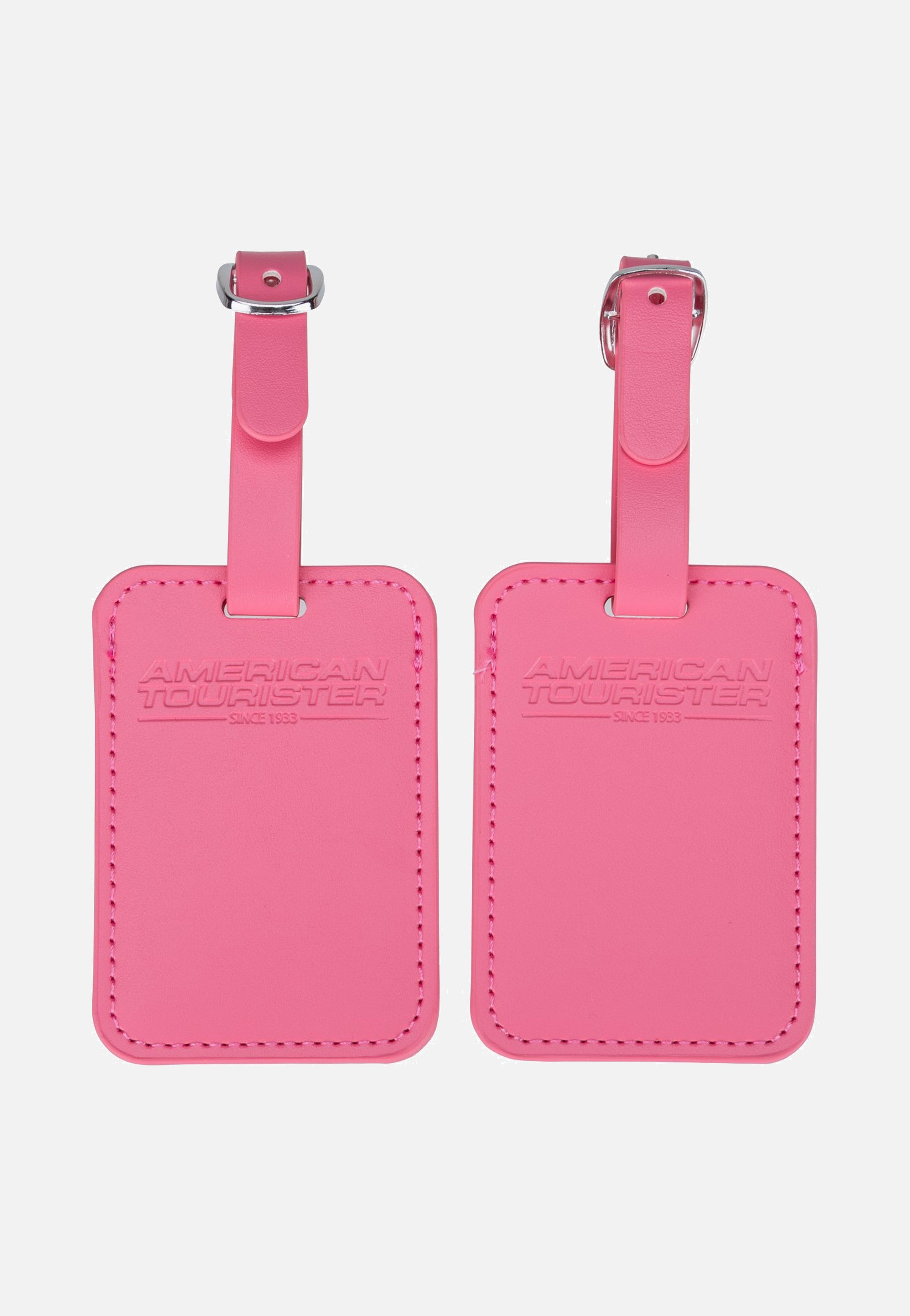 American Tourister Luggage Tag Pack Of 2 Pink Glitch Luggage Tag